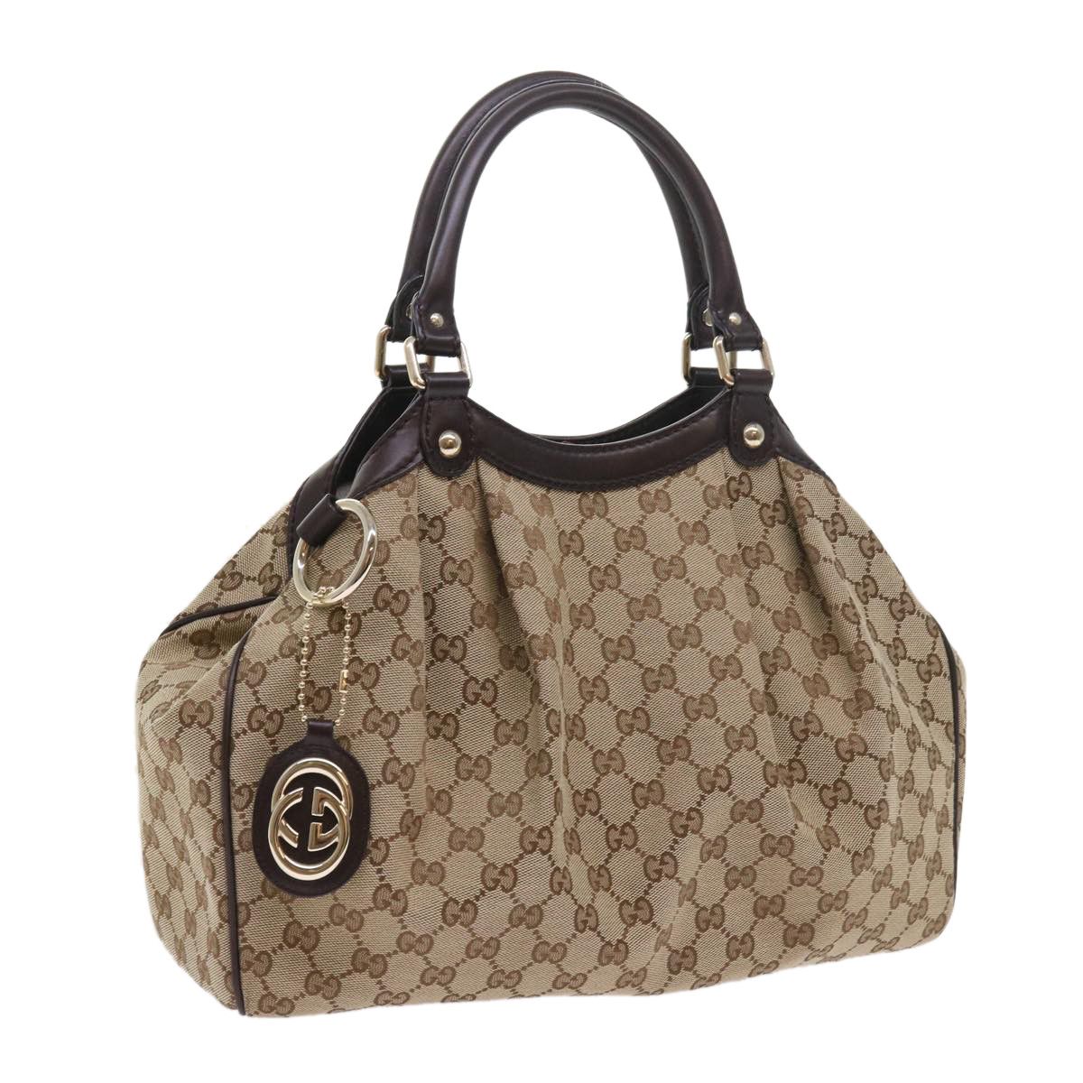 image of Gucci GG Canvas Sukey Tote Bag Beige 211944 Auth Ki3548, Women's