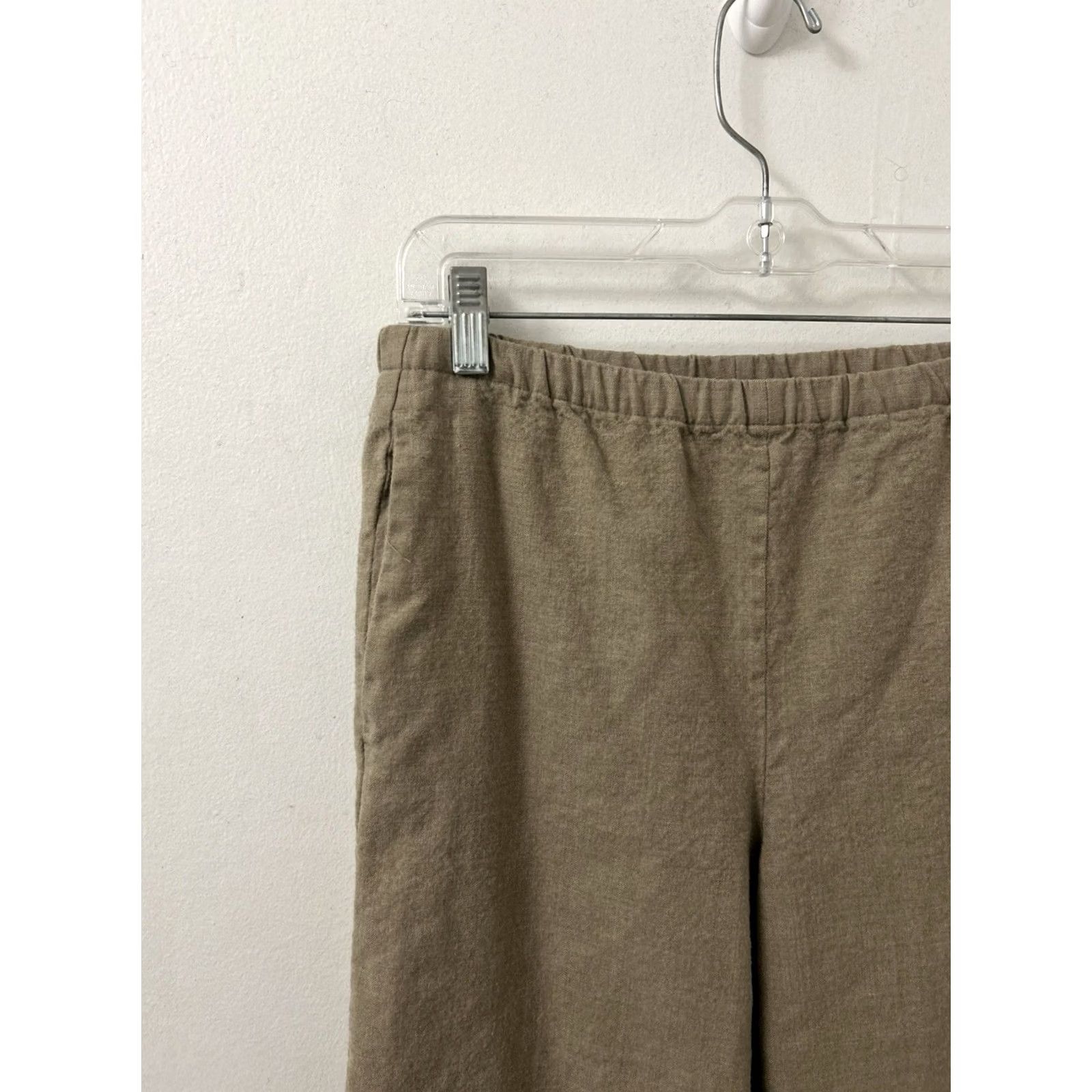 Banana Republic Banana Republic Pants Womens Small L28 Brown 100% Wool Wide Leg Elastic Waist Dress Pants Size 28" / US 6 / IT 42 - 4 Thumbnail