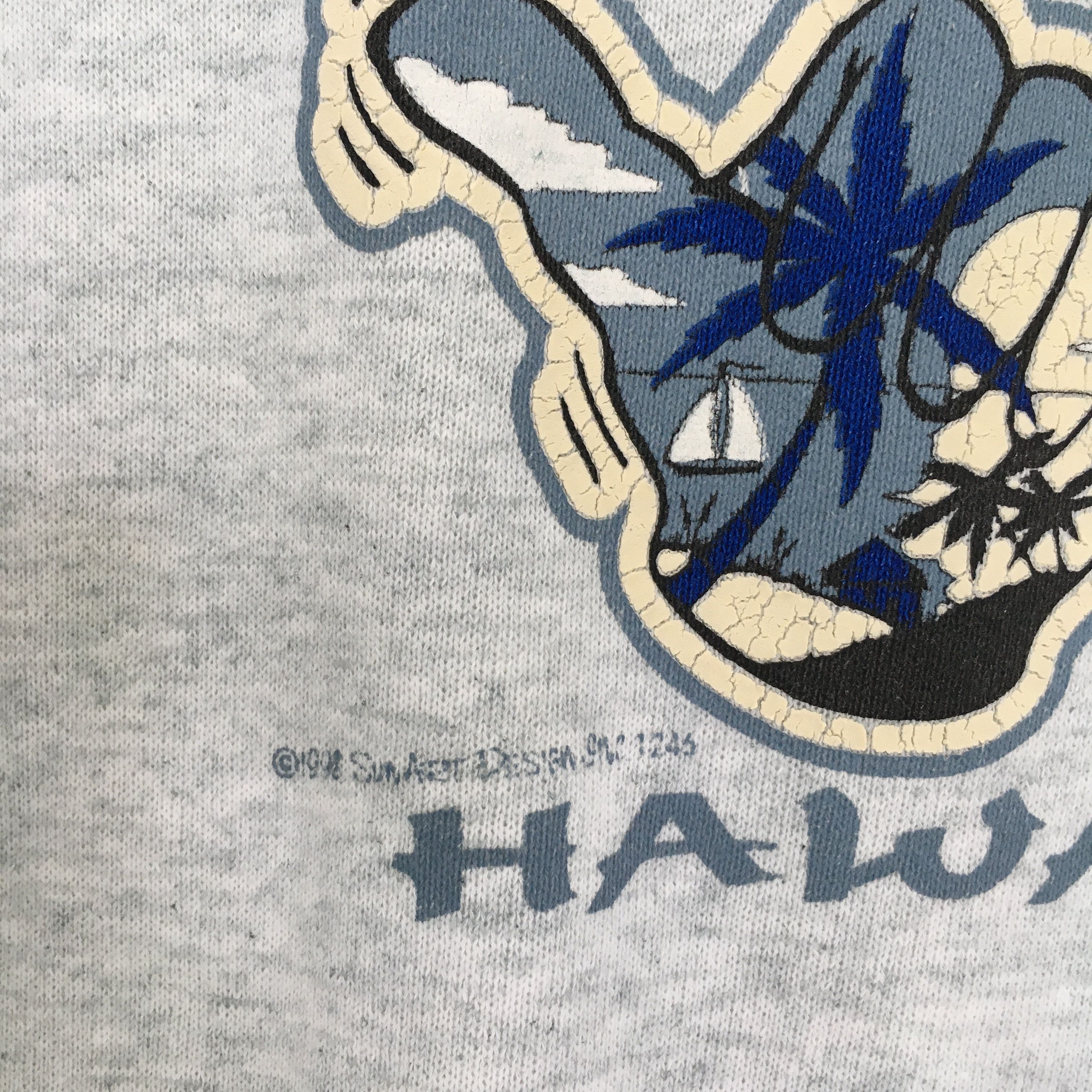Fruit Of The Loom × Vintage Vintage 1990s Hang Loose Hawaii Sweatshirt Medium Size US M / EU 48-50 / 2 - 3 Thumbnail