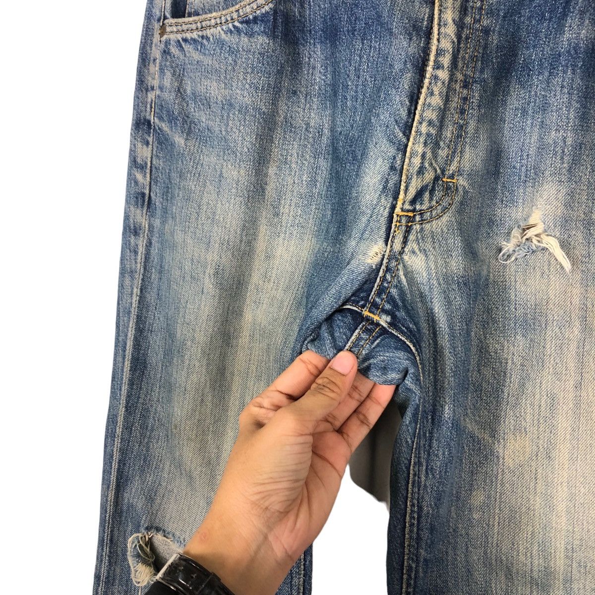 Japanese Brand 🔥Vintage Denim Jeans Lee Rider Biker Size US 32 / EU 48 - 15 Thumbnail