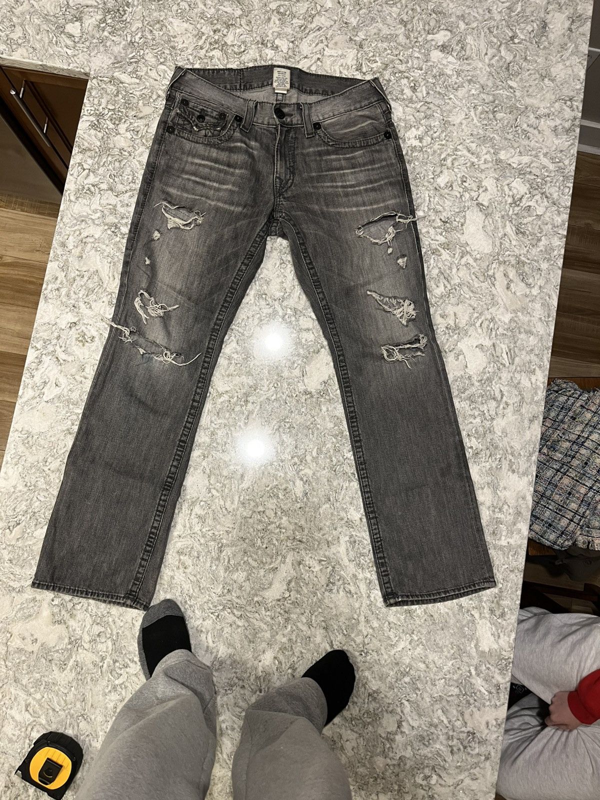True Religion True Religion Grey Ricky Big T Jeans Size US 34 / EU 50 - 1 Thumbnail
