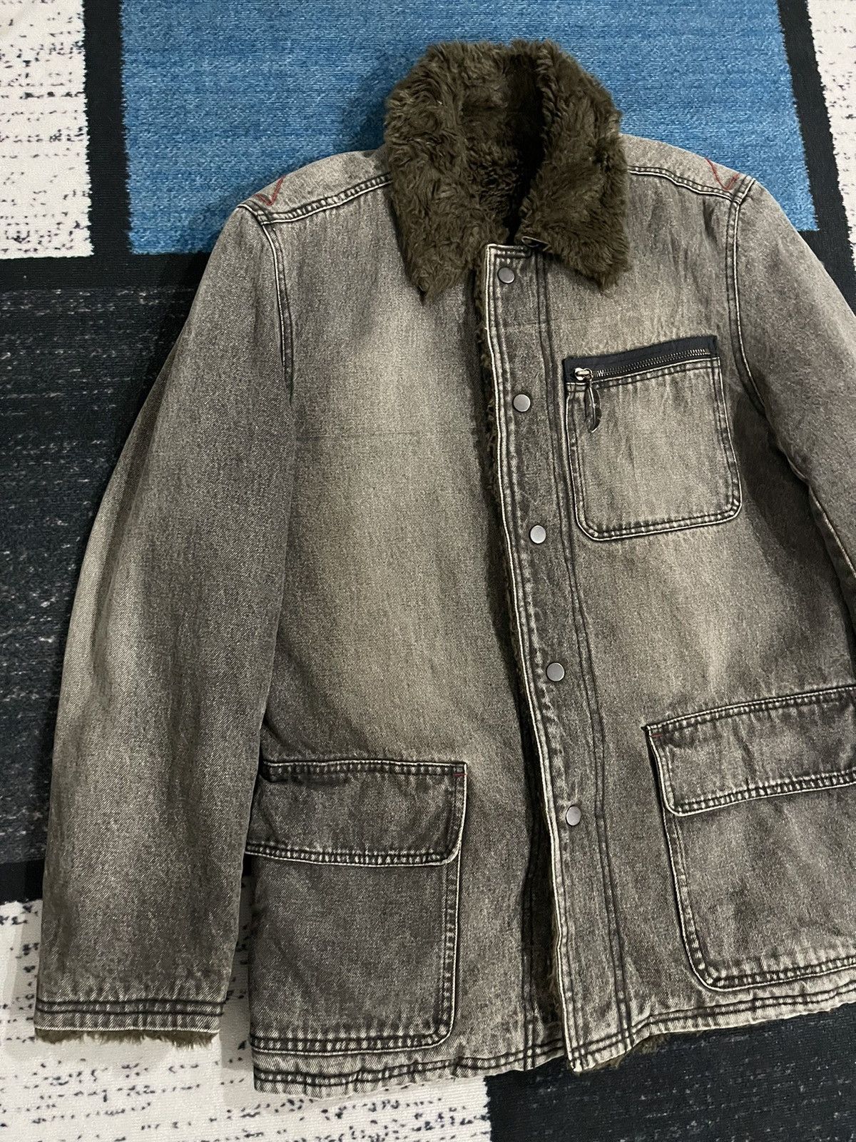 PPFM PPFM Faux Fur Denim Jacket Size US M / EU 48-50 / 2 - 4 Thumbnail