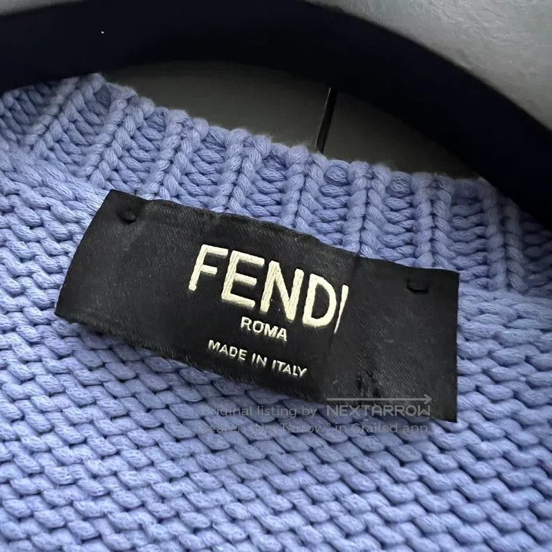 Fendi Fendi Blue V-neck knitted vest Size US M / EU 48-50 / 2 - 4 Thumbnail