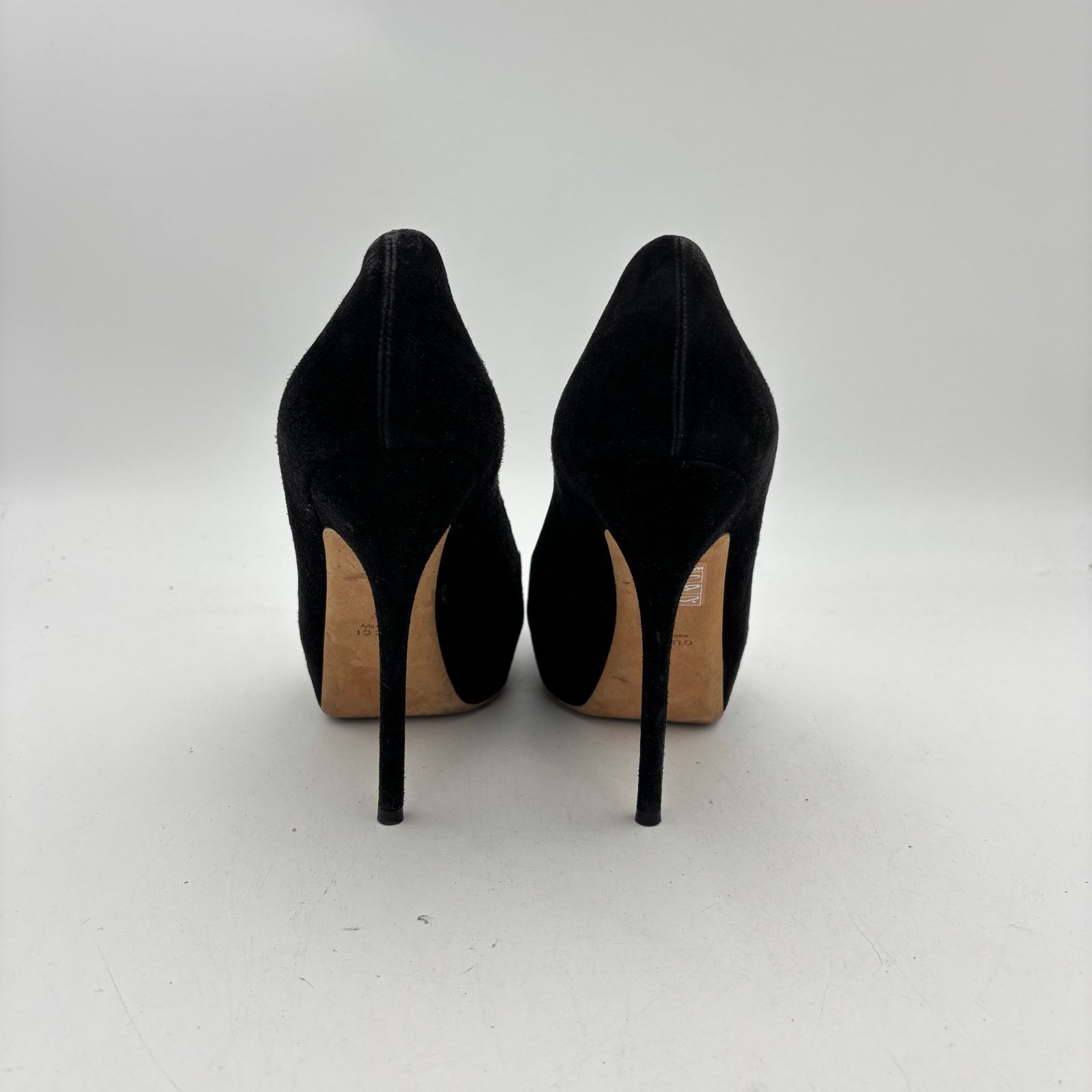 Gucci Gucci Sophia Black Suede Peep Toe Pumps Heels Women's 37 Size US 7 / IT 37 - 4 Thumbnail