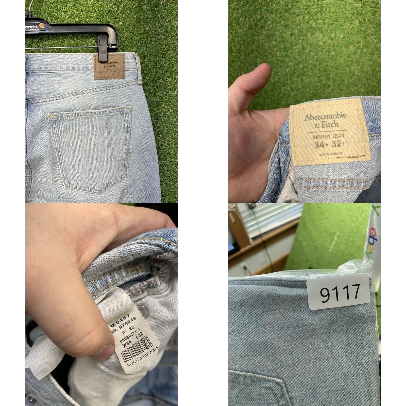 Abercrombie & Fitch Abercrombie & Fitch Jeans Mens 34x32 Athletic Skinny Fit 5-Pocket Denim Blue Cotton Blend Leather Logo Buckle Bke USA 90s 00s 2000s Vintage No Size US 34 / EU 50 - 9 Thumbnail