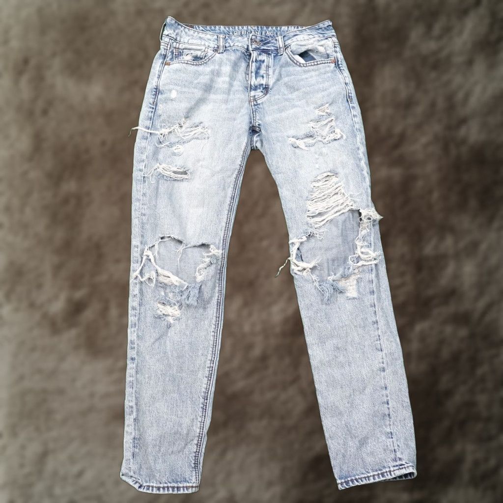 American Eagle Outfitters American Eagle Outfitters Tomgirl Jeans Regular Fit 4 Women Blue Denim Vintage-Inspired Size 27" / US 4 / IT 40 - 1 Thumbnail