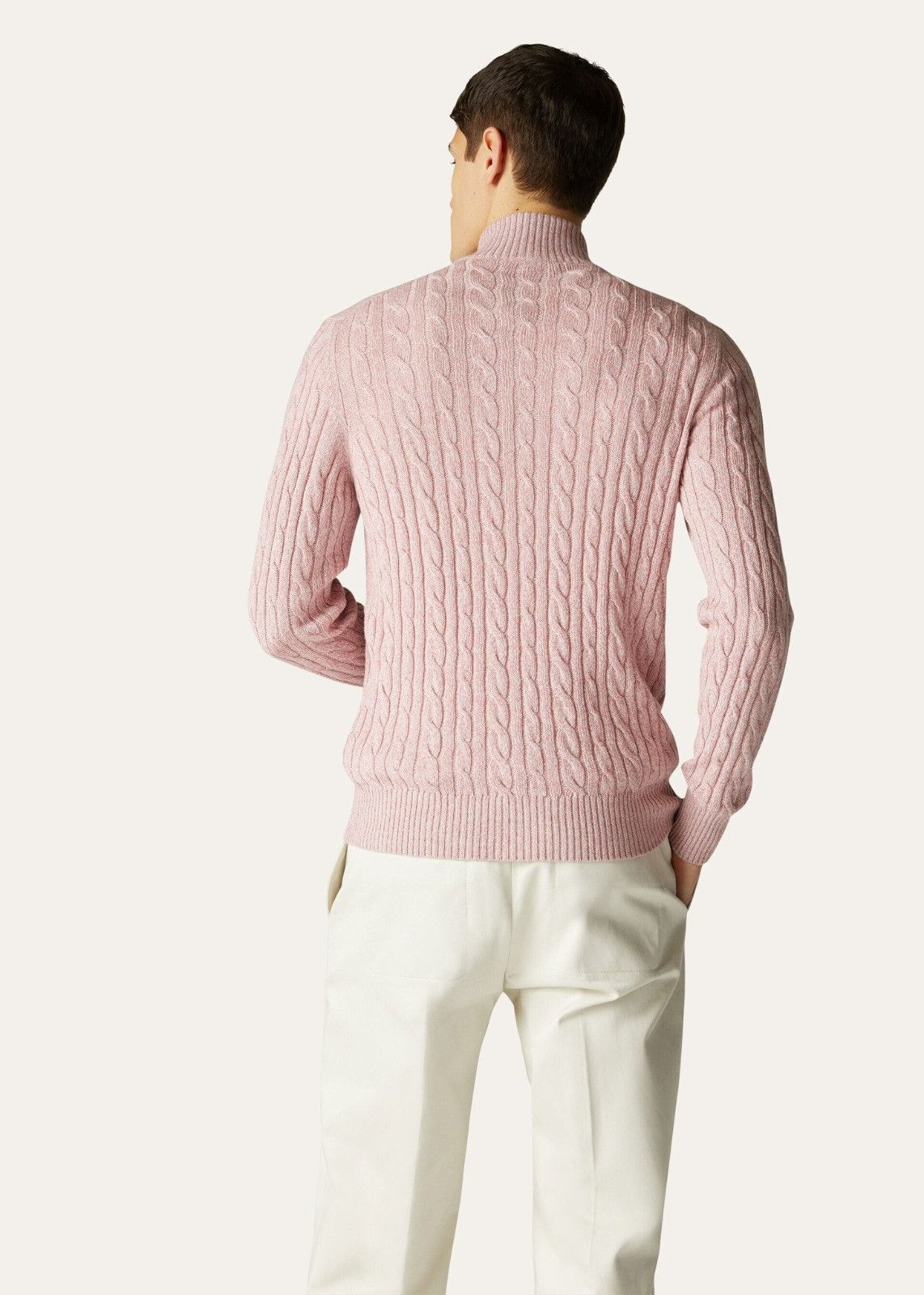 Loro Piana o1srvl11e1224 Baby Cashmere Half Zip Sweater in Light Pink Size US S / EU 44-46 / 1 - 3 Thumbnail