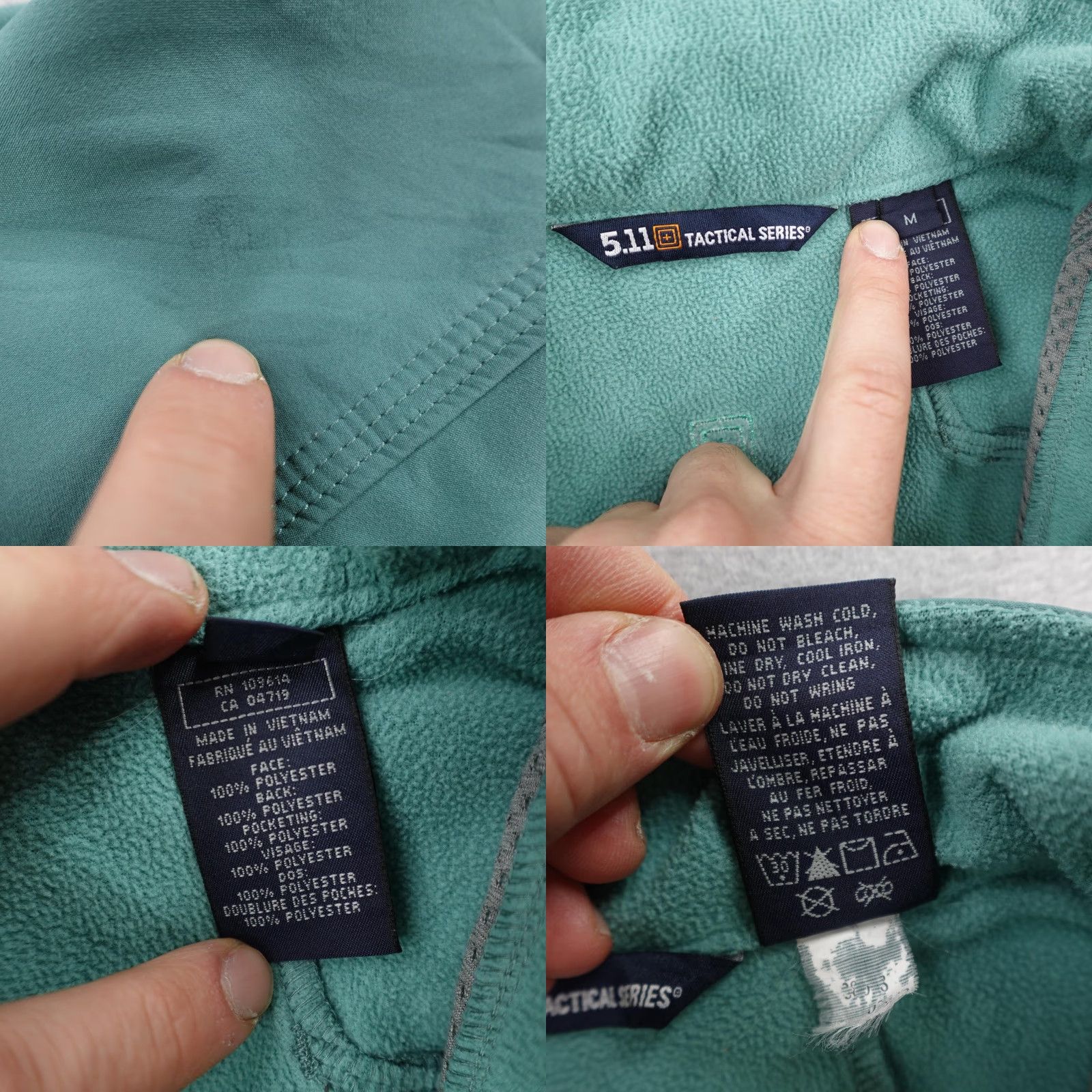 Vintage VINTAGE? (No) 5.11 Tactical Jacket Womens Medium Green Softshell Fleece Lined Full Zip Coat Size M / US 6-8 / IT 42-44 - 9 Thumbnail