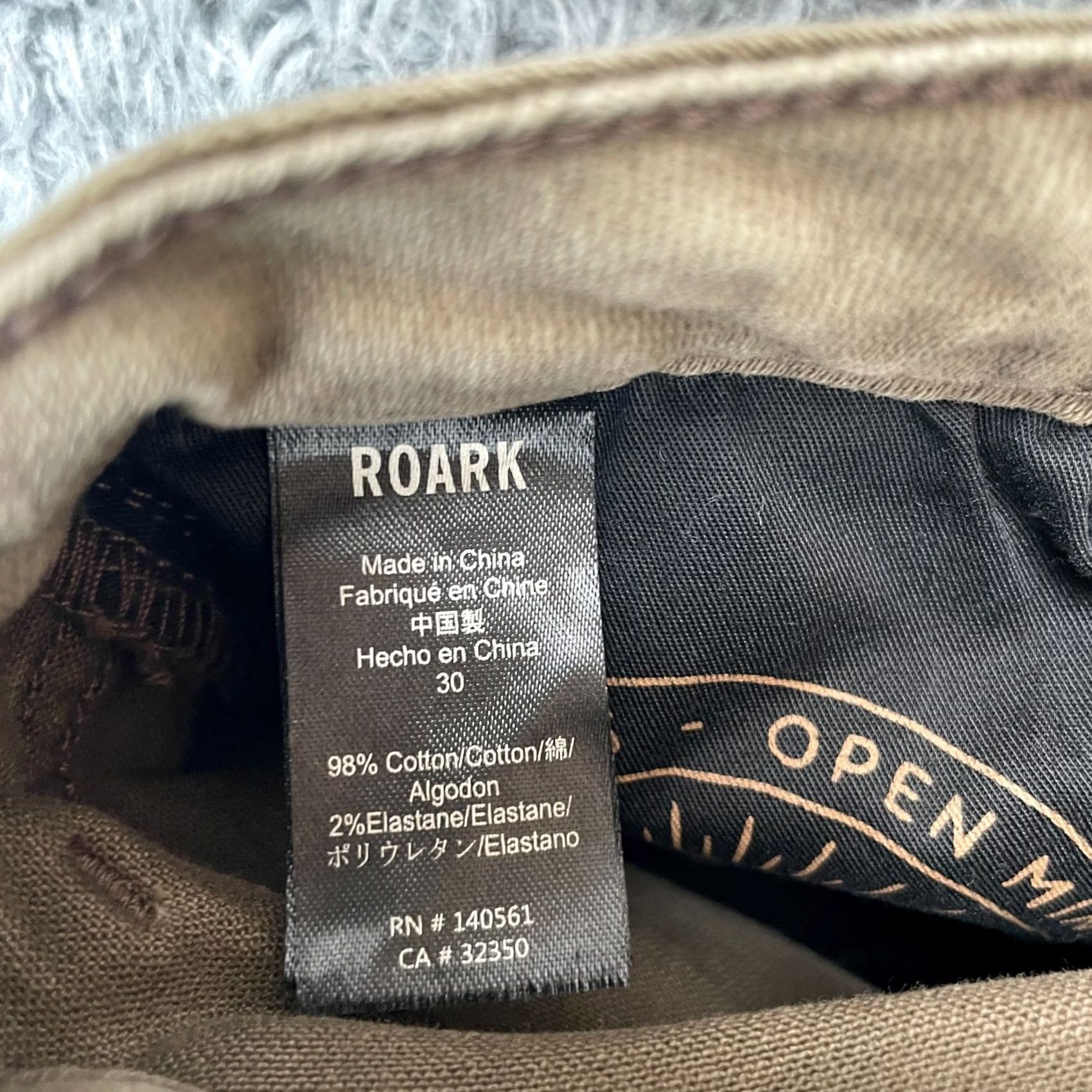 Roark Roark Jeans Mens 30 Brown Straight Leg Logo Cotton Stretch Workwear Classic Size US 30 / EU 46 - 4 Thumbnail