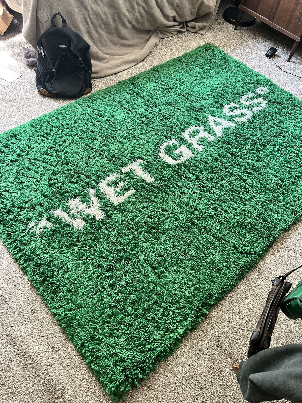 image of Ikea Markerad “Wet Grass” Rug in Green, Men's
