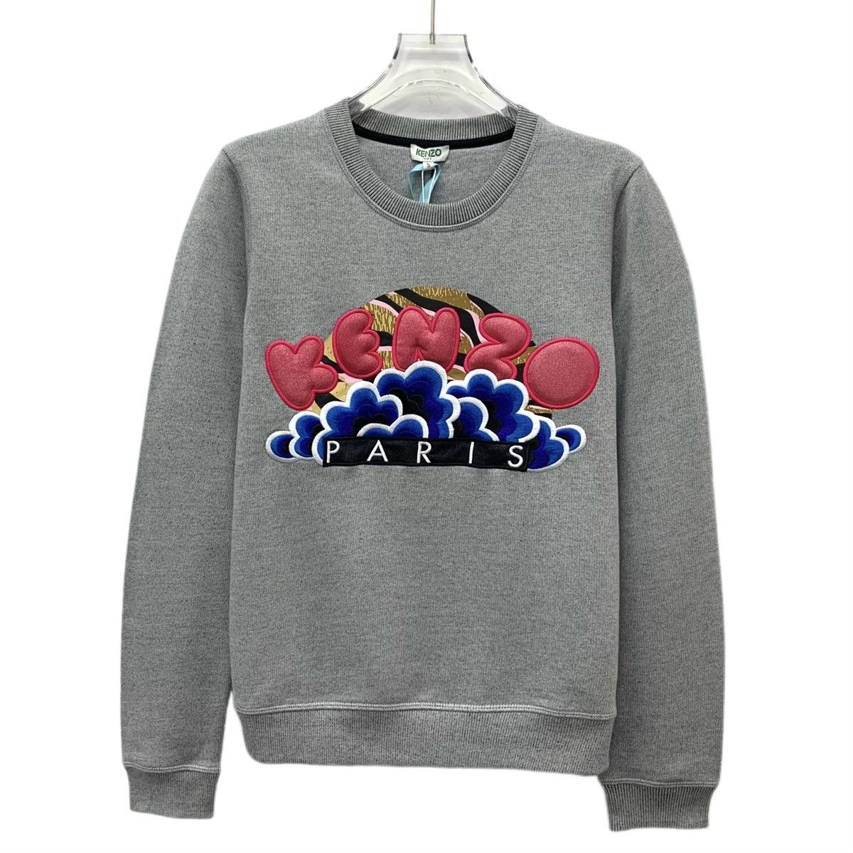 Kenzo Kenzo Logo Letter Embroidered Long Sleeve Sweatshirt K26WX Size S / US 4 / IT 40 - 1 Thumbnail