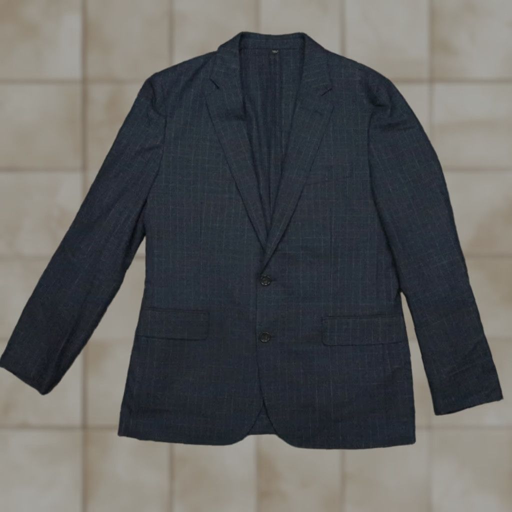 J.Crew VINTAGE J.CREW Blazer Mens Large 40R Check Wool Slim Fit Business Formal Casual Men Size 40R - 1 Thumbnail