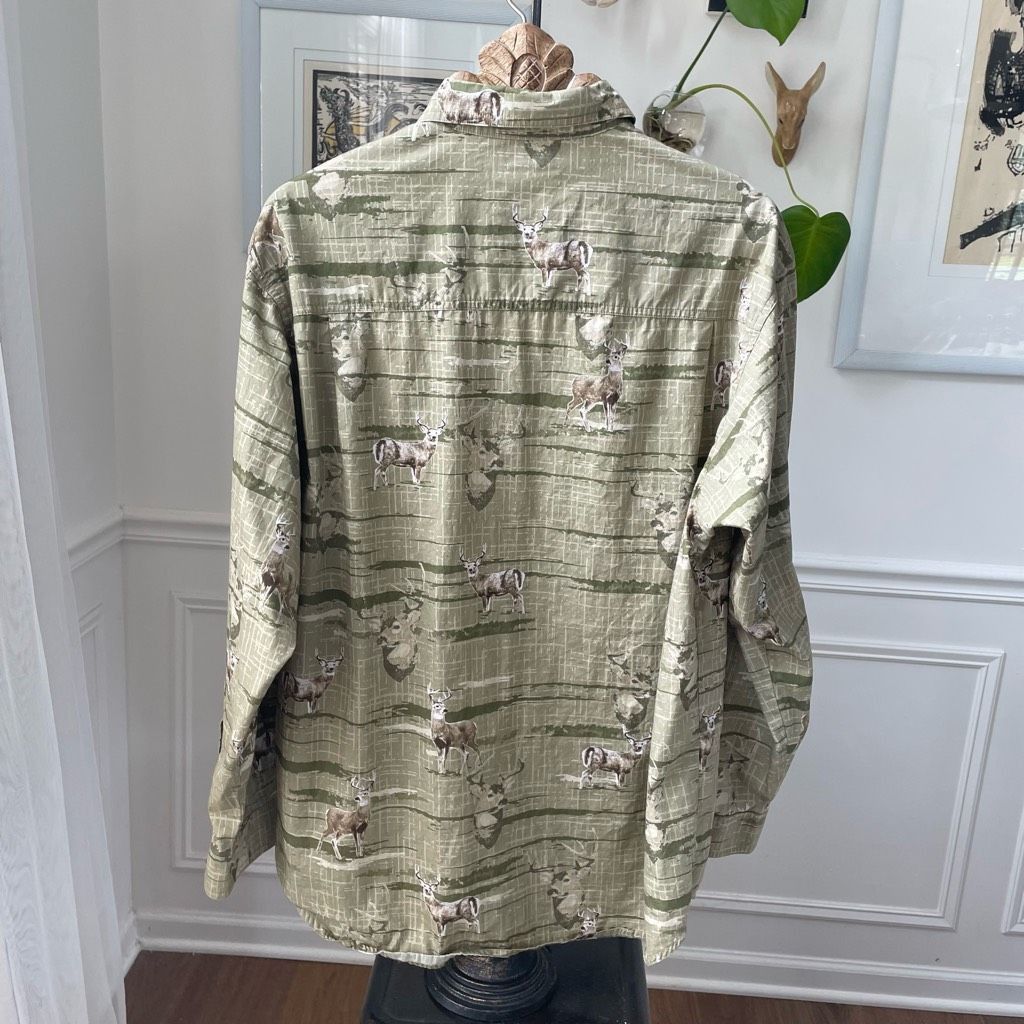 Columbia Columbia River Lodge Deer Hunting Button Down Shirt Tan Men' Size US L / EU 52-54 / 3 - 7 Thumbnail