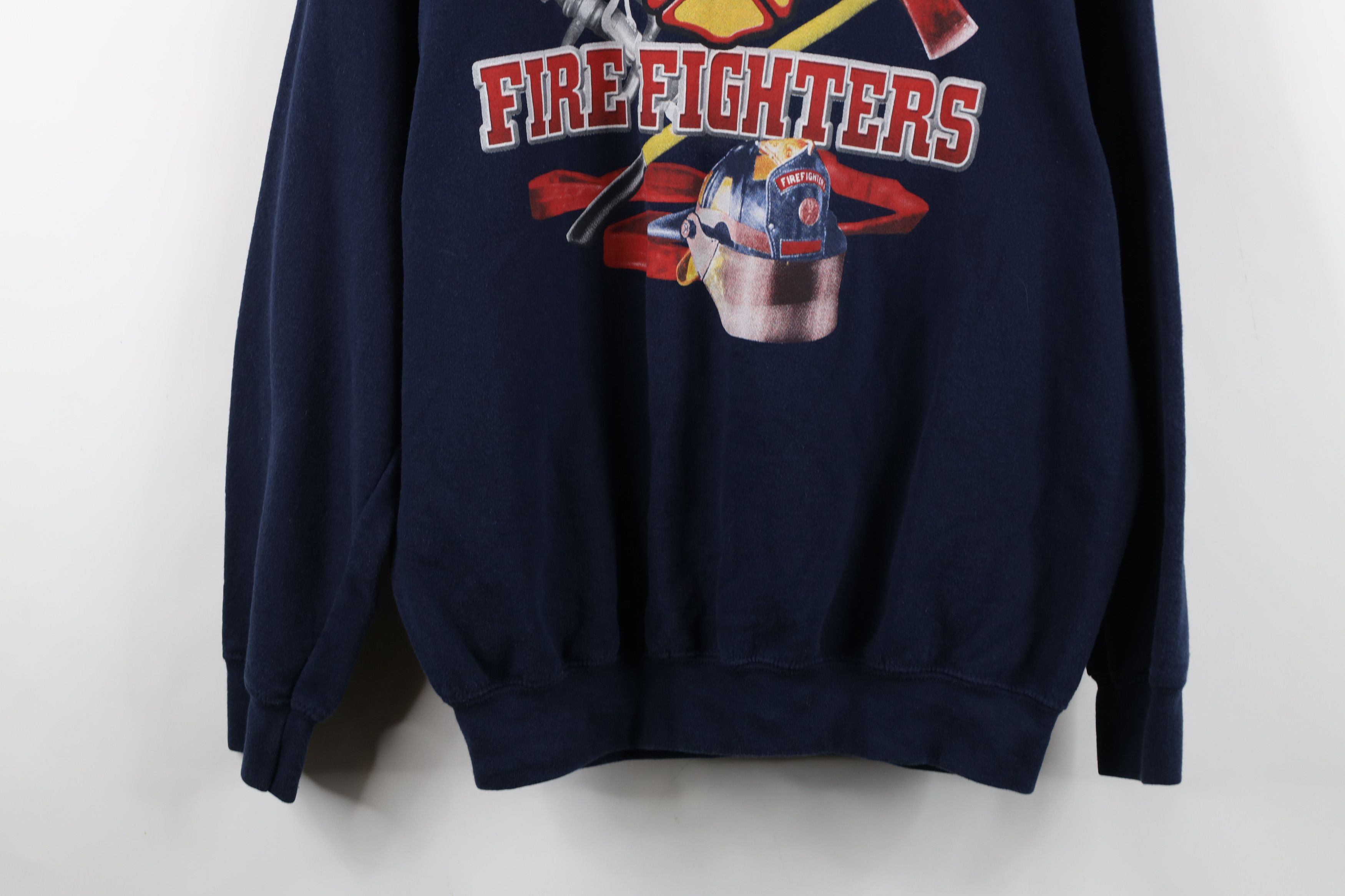 Vintage Vintage 90s Y2K Spell Out Fire Fighters Crewneck Sweatshirt Size US L / EU 52-54 / 3 - 3 Thumbnail