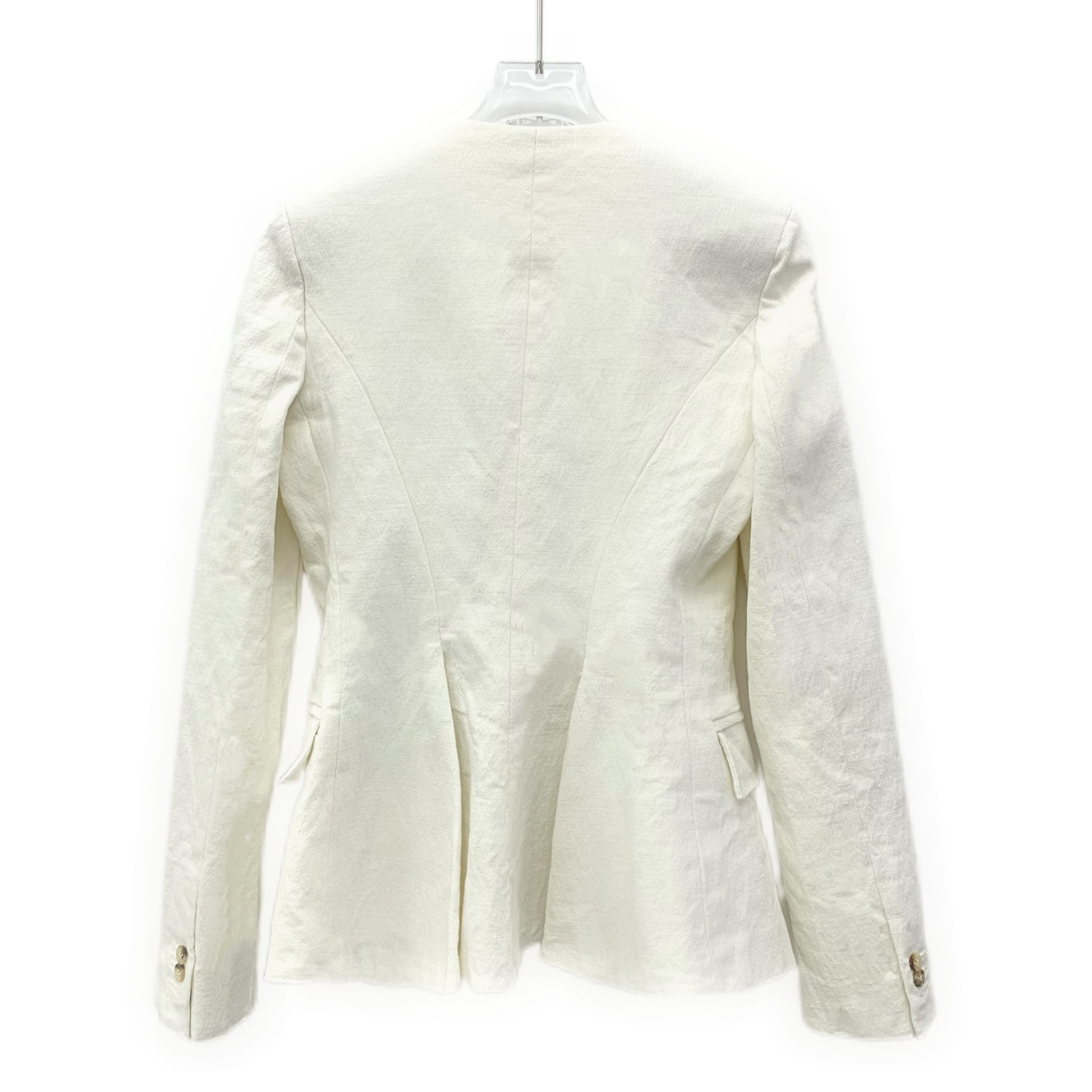 Bottega Veneta Bottega Veneta Womens Ivory Textured Single-Breasted Blazer Size XS / US 0-2 / IT 36-38 - 2 Thumbnail