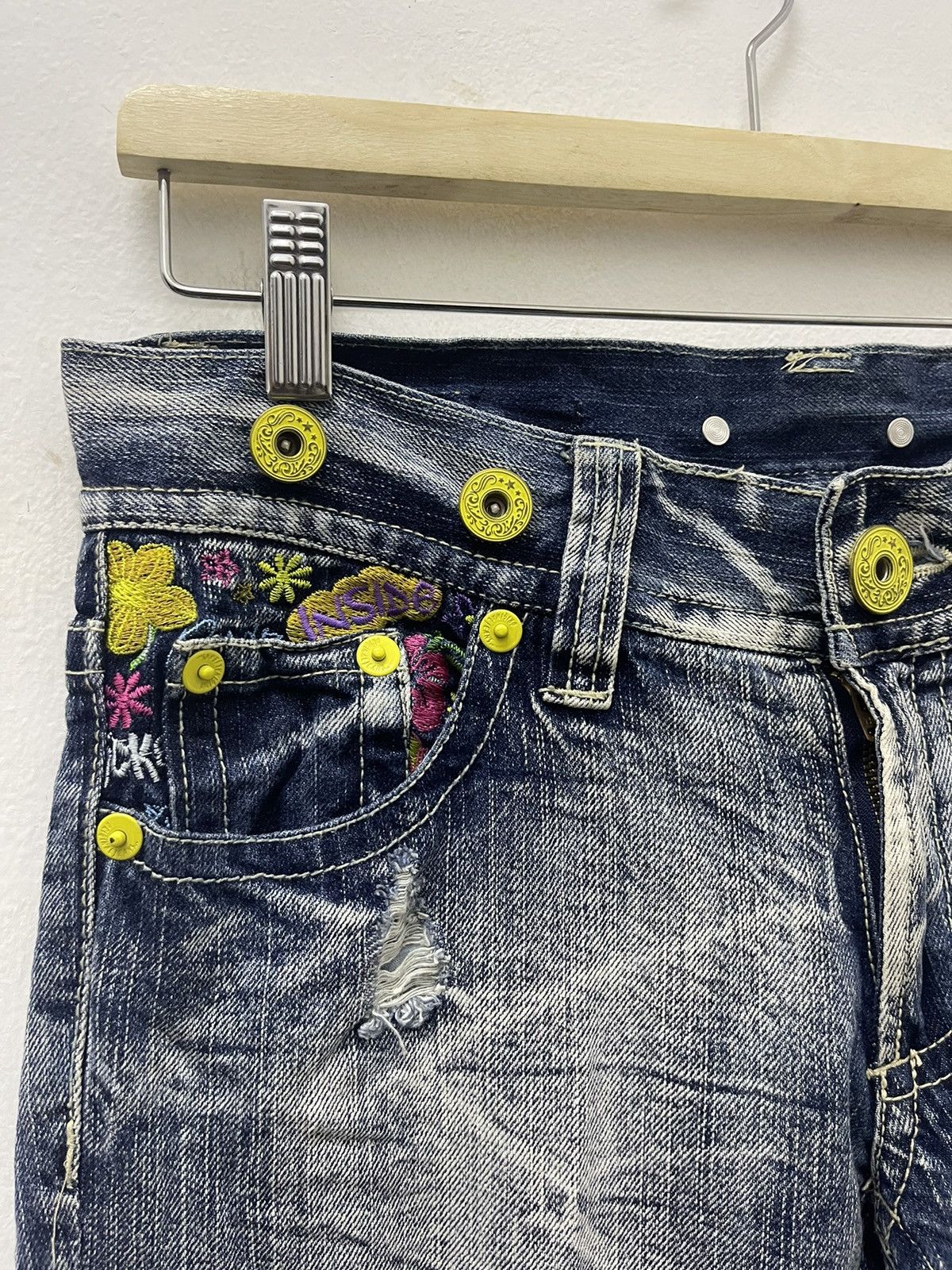 If Six Was Nine Rare Vintage Japan Embroidered Distressed Lgb Hysteric Style Size 30" / US 8 / IT 44 - 8 Thumbnail