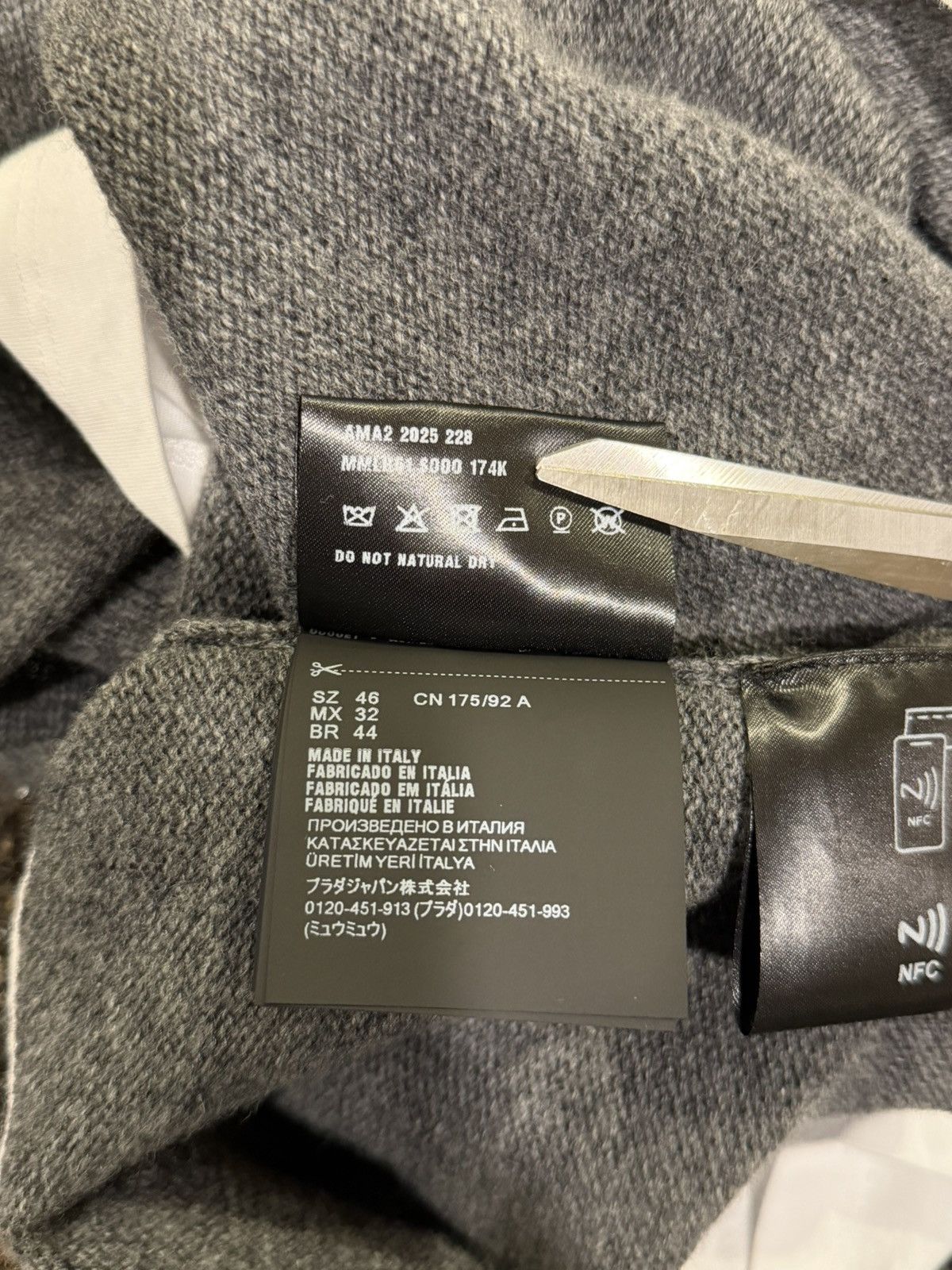 Miu Miu Miu Miu 2025 Cashmere Gray Double Layer V-Neck Sweater Size L / US 10 / IT 46 - 13 Thumbnail