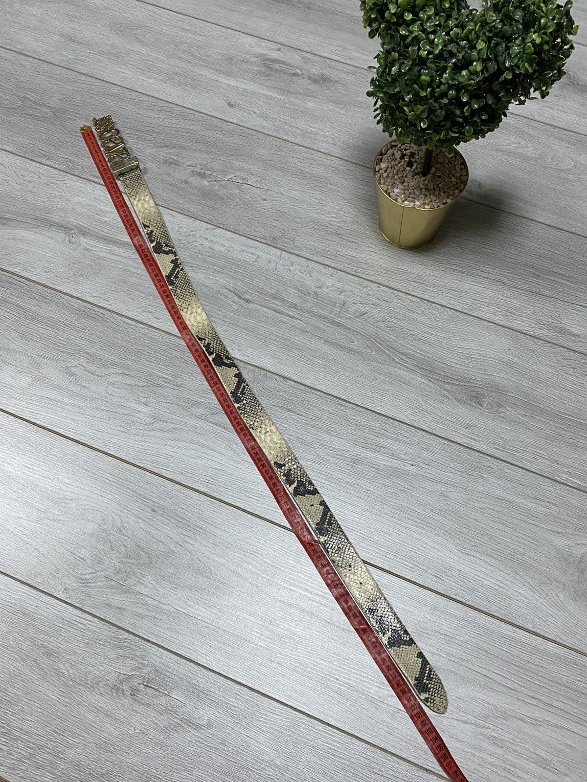 Just Cavalli Just Cavalli Leather python Vintage spell out letters Belt Size ONE SIZE - 10 Thumbnail