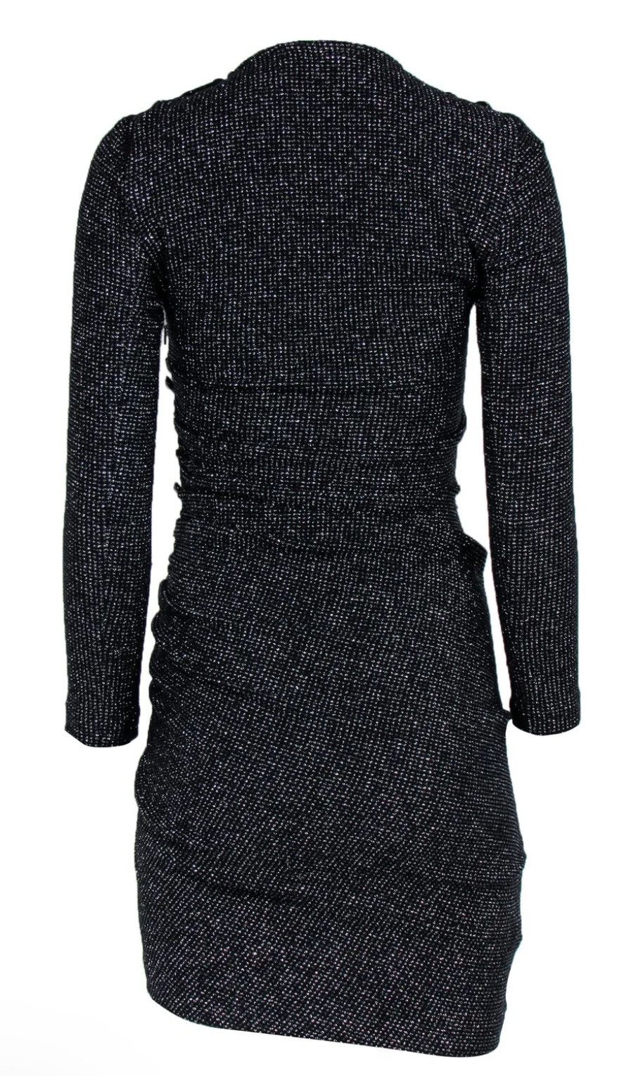 Veronica Beard Veronica Beard Black Sparkly Ruched Metallic Bodycon Dress Size XS / US 0-2 / IT 36-38 - 3 Thumbnail