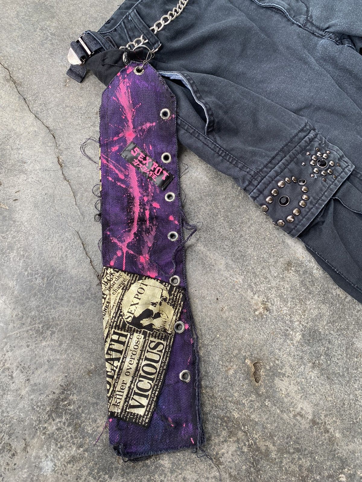 Vintage Vintage Too Fast To Live Too Young To Die x Mad punk Pants Size US 31 - 8 Thumbnail
