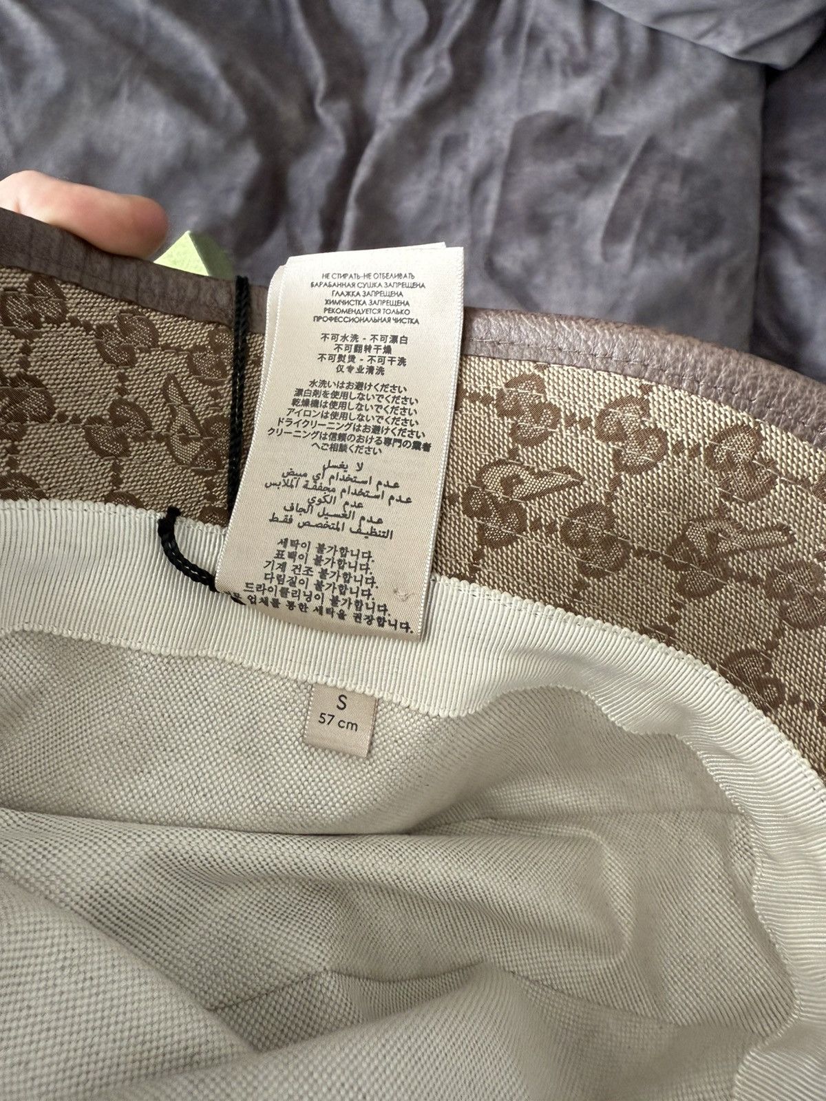 Gucci × Palace Palace x Gucci GG-P Monogram Bucket Hat Beige Size ONE SIZE - 8 Thumbnail