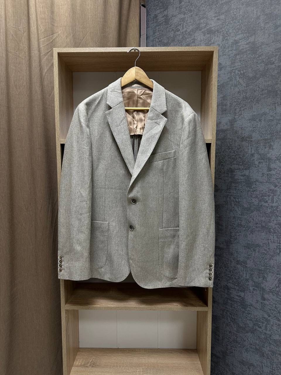 Hackett × Vintage Vintage Hackett Mayfair London Beige Blazer 54R Jacket Size 54R - 3 Thumbnail