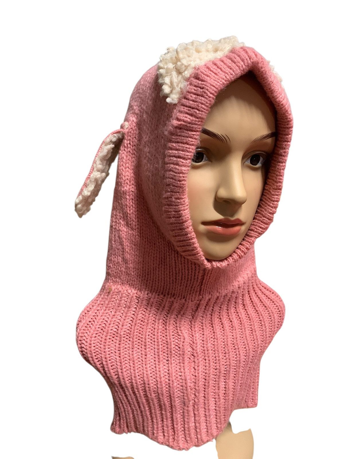 Japanese Brand Winter Lamb Hat Neck Warmer Fleece Ear Size ONE SIZE - 3 Thumbnail