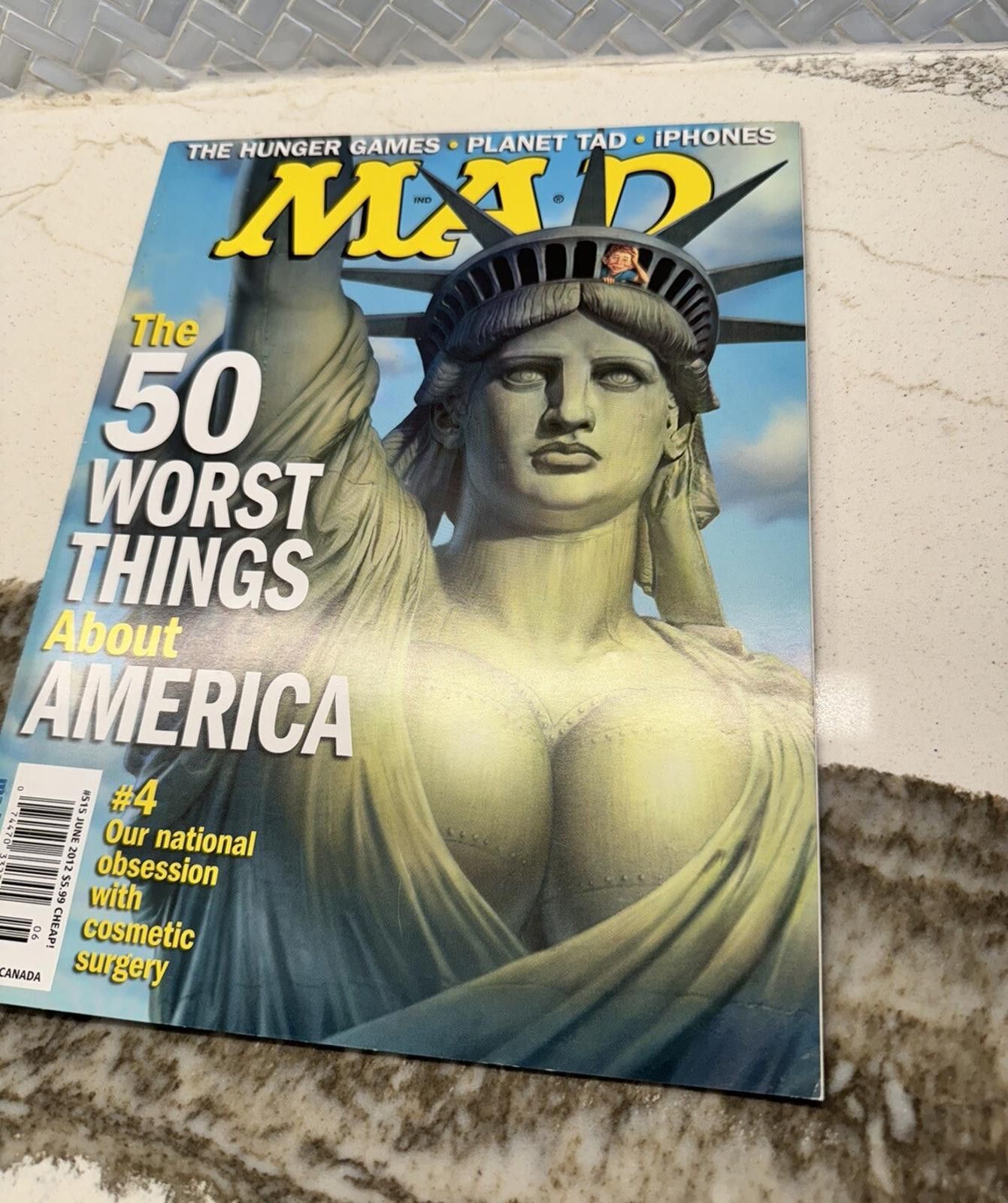 Designer Mad Magazine Issue Number #515 June 2012 The 50 Worst Things Size ONE SIZE - 2 Thumbnail