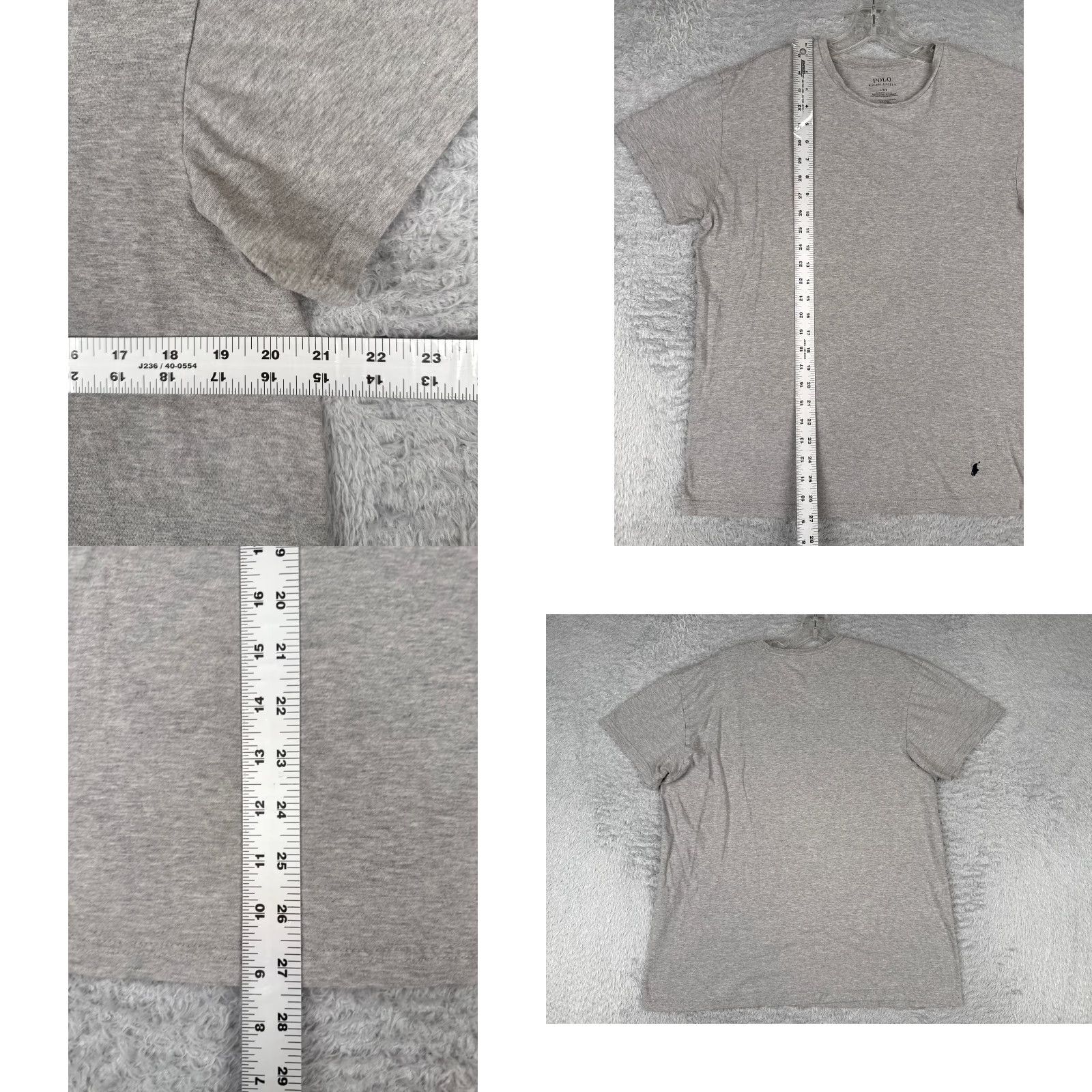 Ralph Lauren Polo Ralph Lauren Shirt Adult Large Gray Short Sleeve Crew Neck Cotton Mens Size US L / EU 52-54 / 3 - 8 Thumbnail