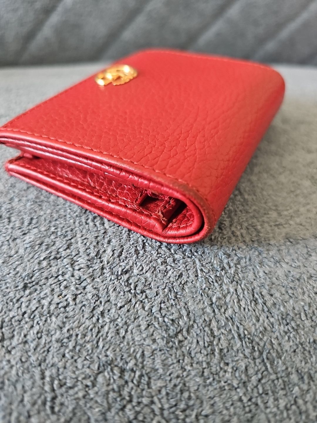 Gucci GUCCI Marmont Red leather compact wallet Size ONE SIZE - 7 Thumbnail