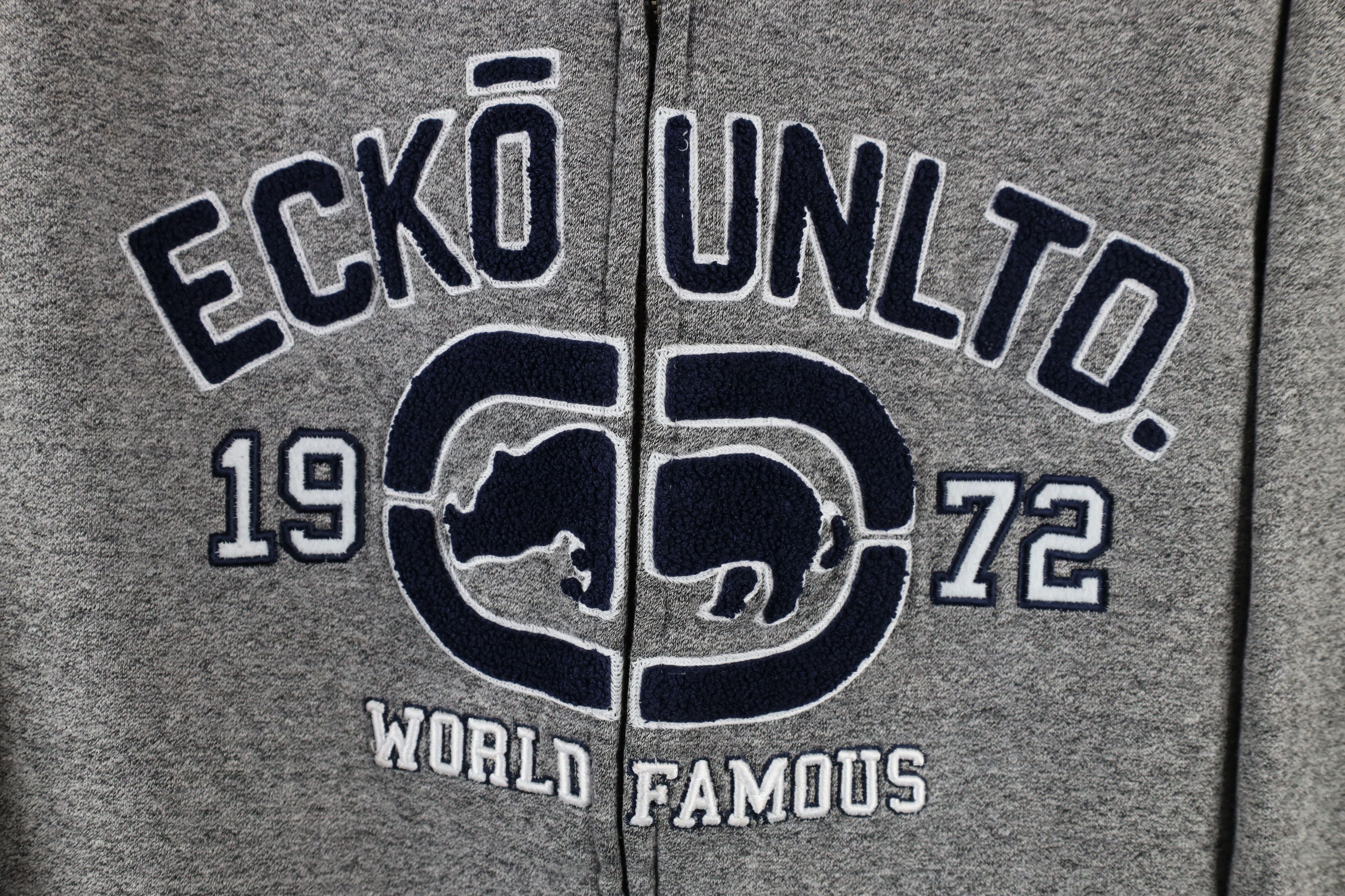 Ecko Unltd. × Vintage Vintage Y2K Ecko Unltd Full Zip Hoodie Sweatshirt Gray Size US L / EU 52-54 / 3 - 4 Thumbnail
