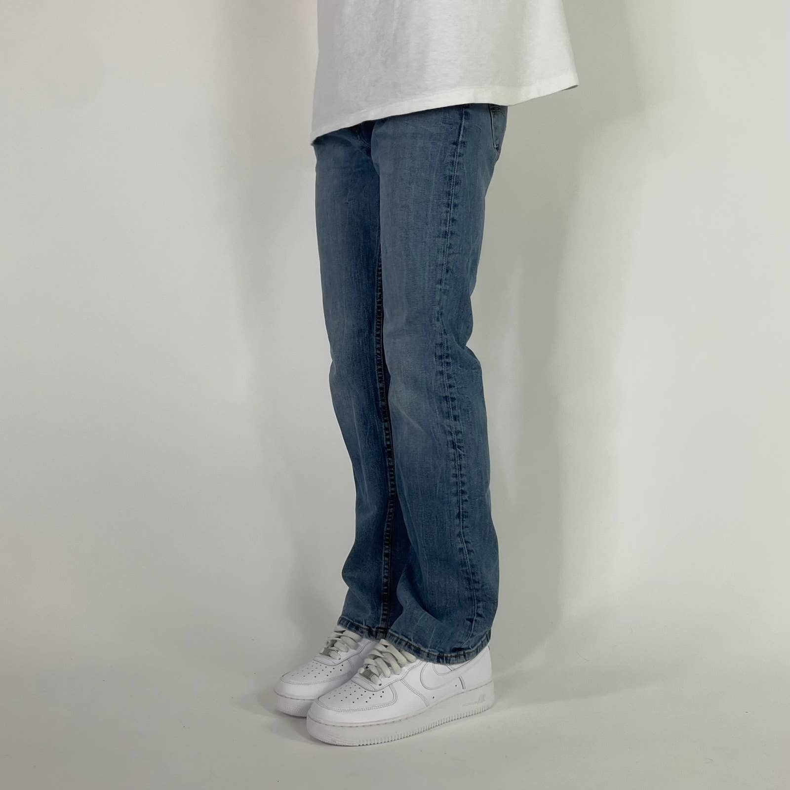 Levi's × Vintage Super Sick 527 Levis Light Washed Denim Jean Streetwear Pant Size US 31 - 1 Thumbnail