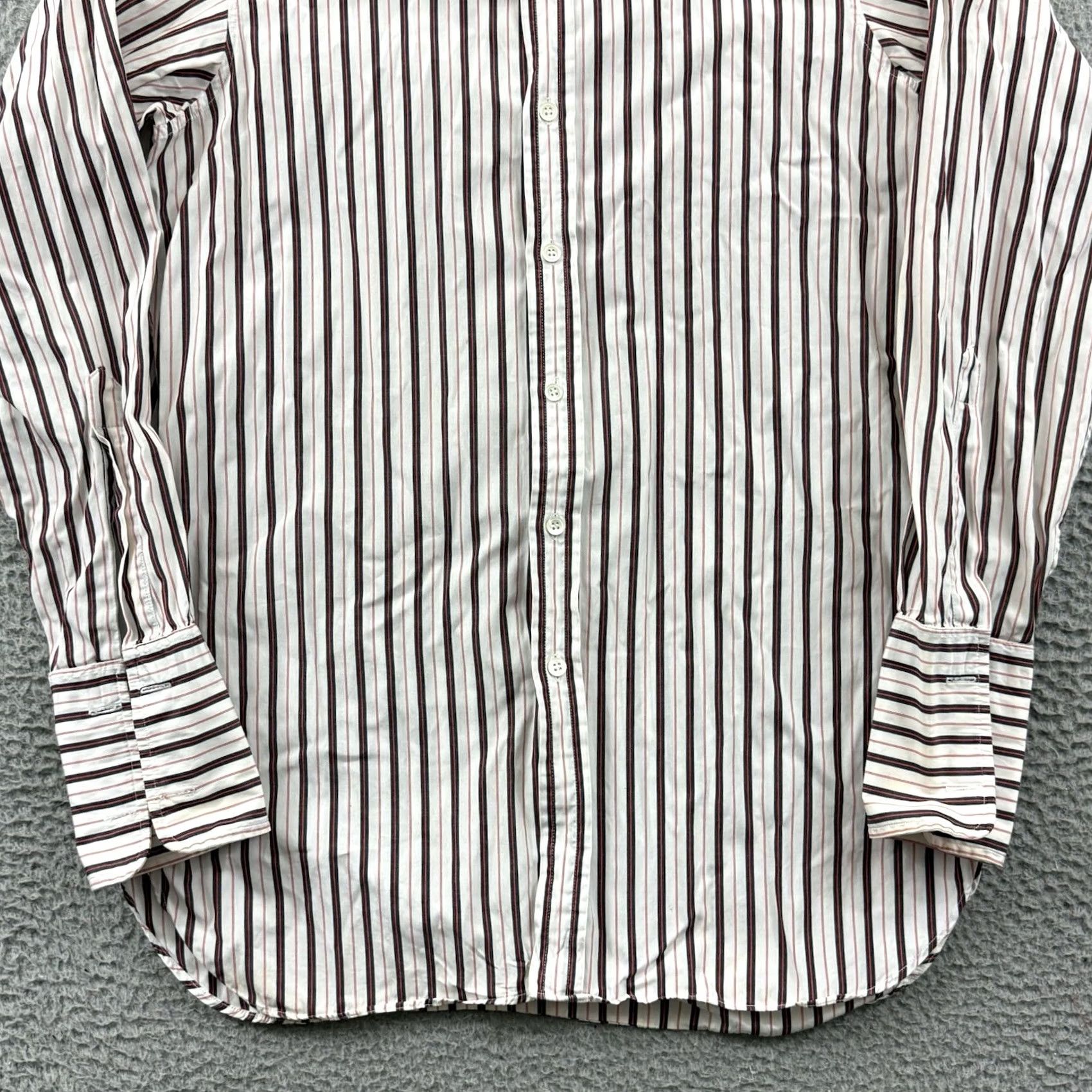 Vintage Hilditch & Key Shirt Mens Medium White Striped Button Down French Cuff Preppy Shirt Mens Medium White Striped Button Down French Cuff Preppy Size US L / EU 52-54 / 3 - 2 Thumbnail