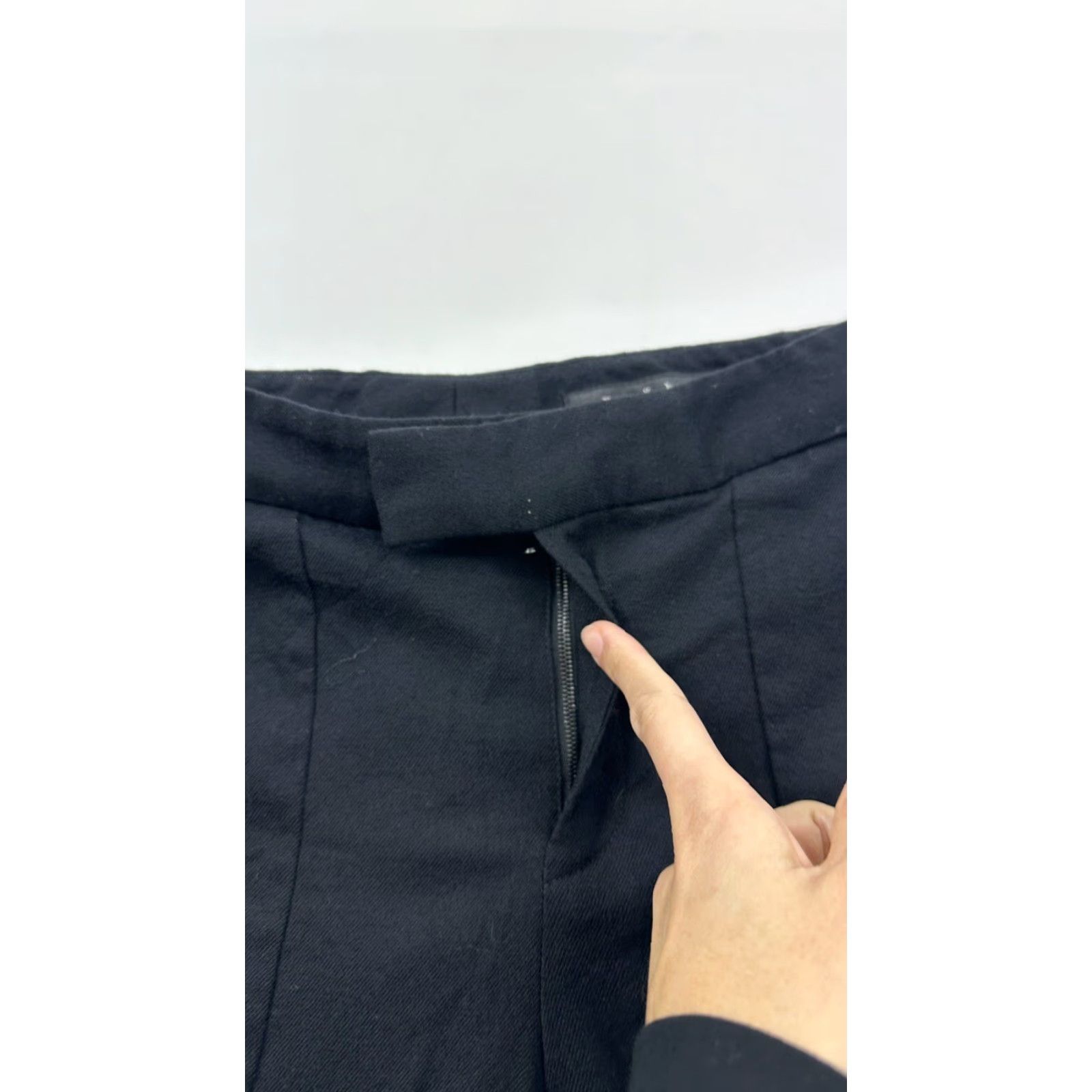 Rag & Bone VINTAGE Rag & Bone Jeans Women’s 6 Black High Rise Ankle Wool Slim Distressed 29 in Button Zip Size 28" / US 6 / IT 42 - 6 Thumbnail