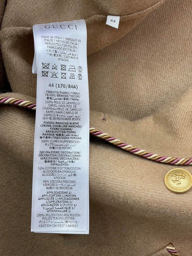 Gucci Gucci Camel hair double-breasted jacket 2501-Nextarrow Size US S / EU 44-46 / 1 - 7 Thumbnail