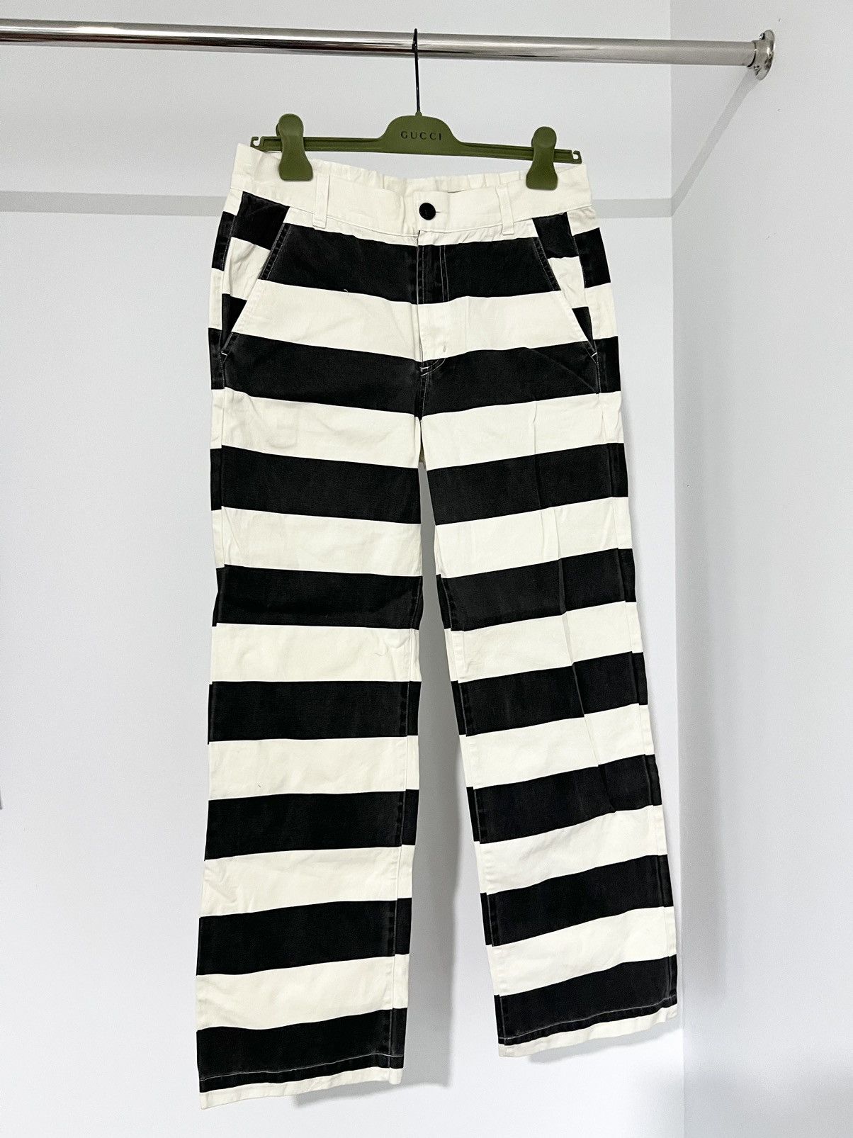 image of Kapital Prisoner Pants in Black/White, Men's (Size 31)