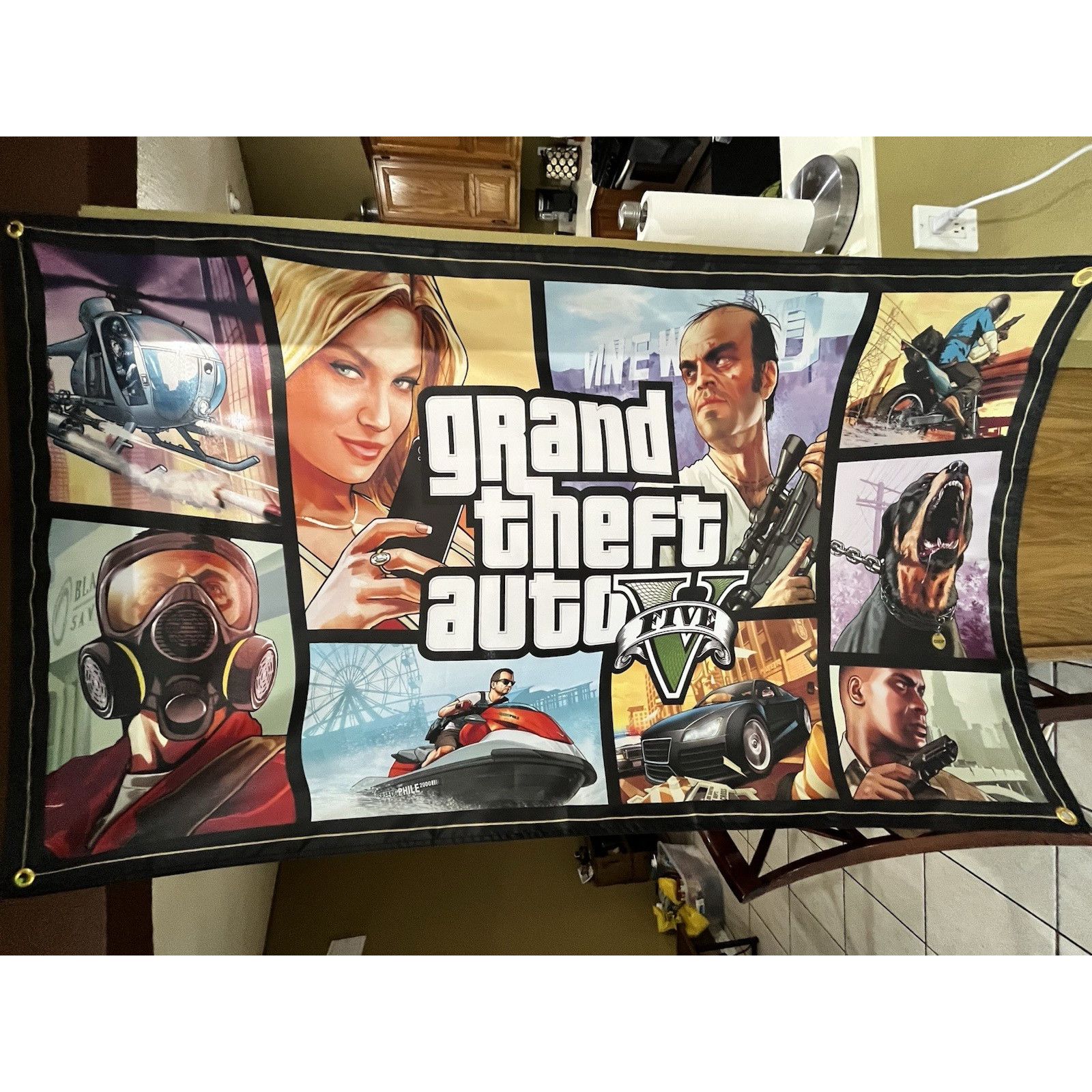 Rockstar Games Grand Theft Auto V 5' Flag Banner Poster Sony PlayStation 3 Size ONE SIZE - 1 Thumbnail