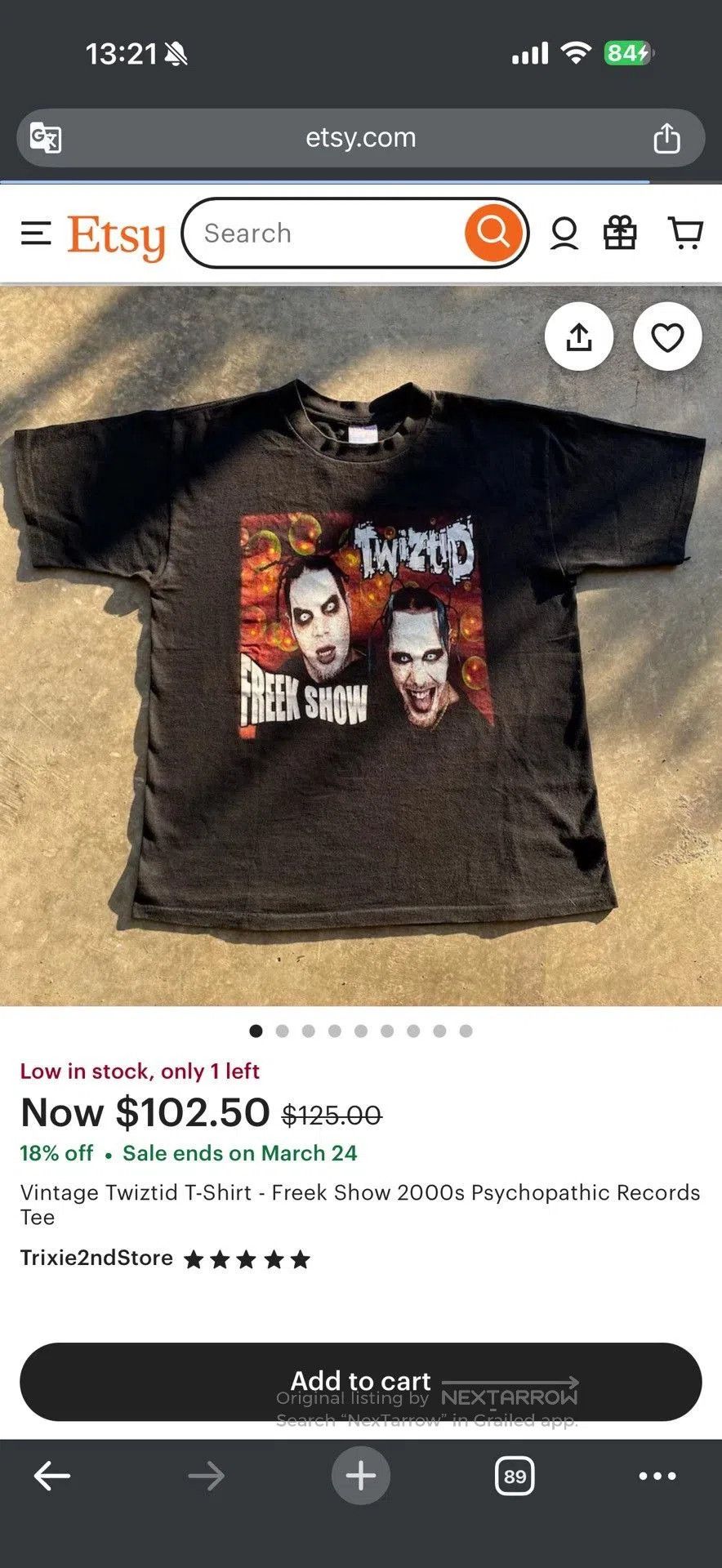 Vintage Vintage 00s Twiztid Band Tee. Size US M / EU 48-50 / 2 - 8 Thumbnail