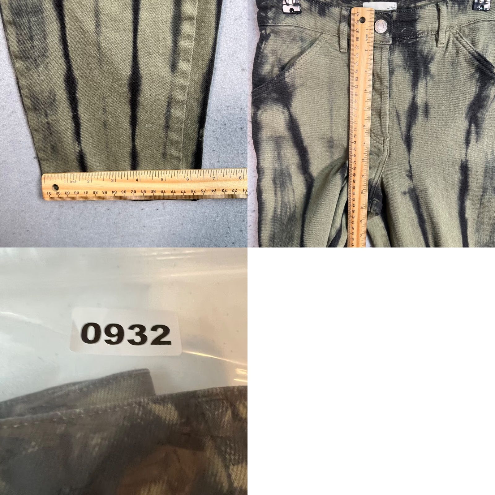 Vintage Wilfred Free Womens Size 0 Tie-Dye High-Waisted Tapered Pants Cotton Blend Size 25" / US 0 / IT 36 - 8 Thumbnail