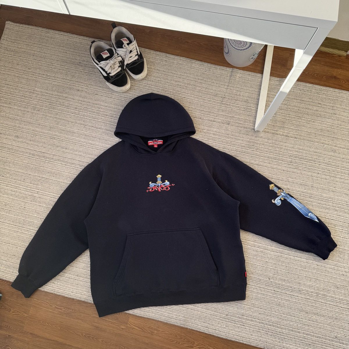 JNCO JNCO Hoodie Vintage Dragon & Sword Graphic (Rare 90s-00) Size US XXL / EU 58 / 5 - 2 Thumbnail
