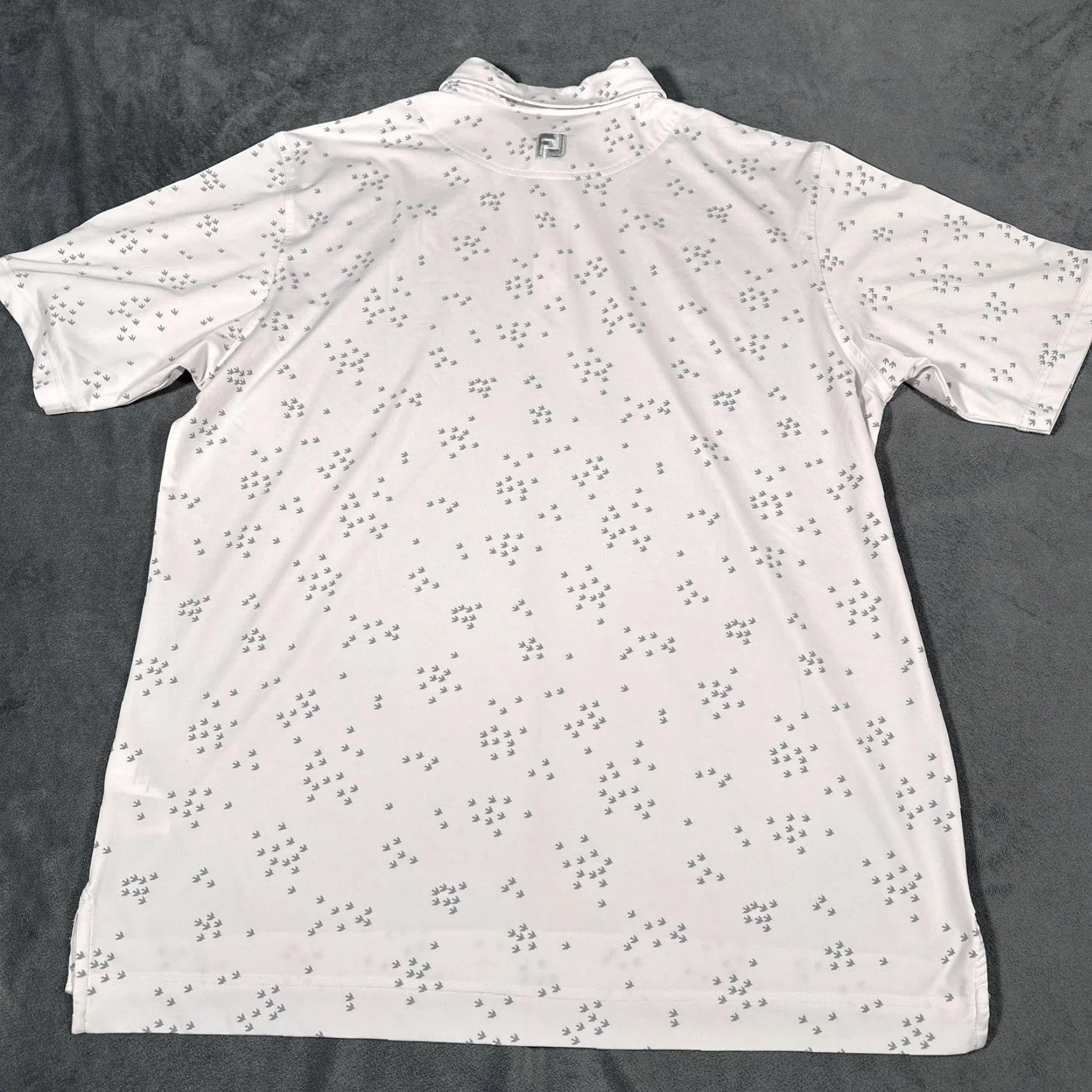 Footjoy FootJoy Polo Shirt Mens XL White Bird Print Golf Stretch Short Sleeve Top Size US XL / EU 56 / 4 - 6 Thumbnail