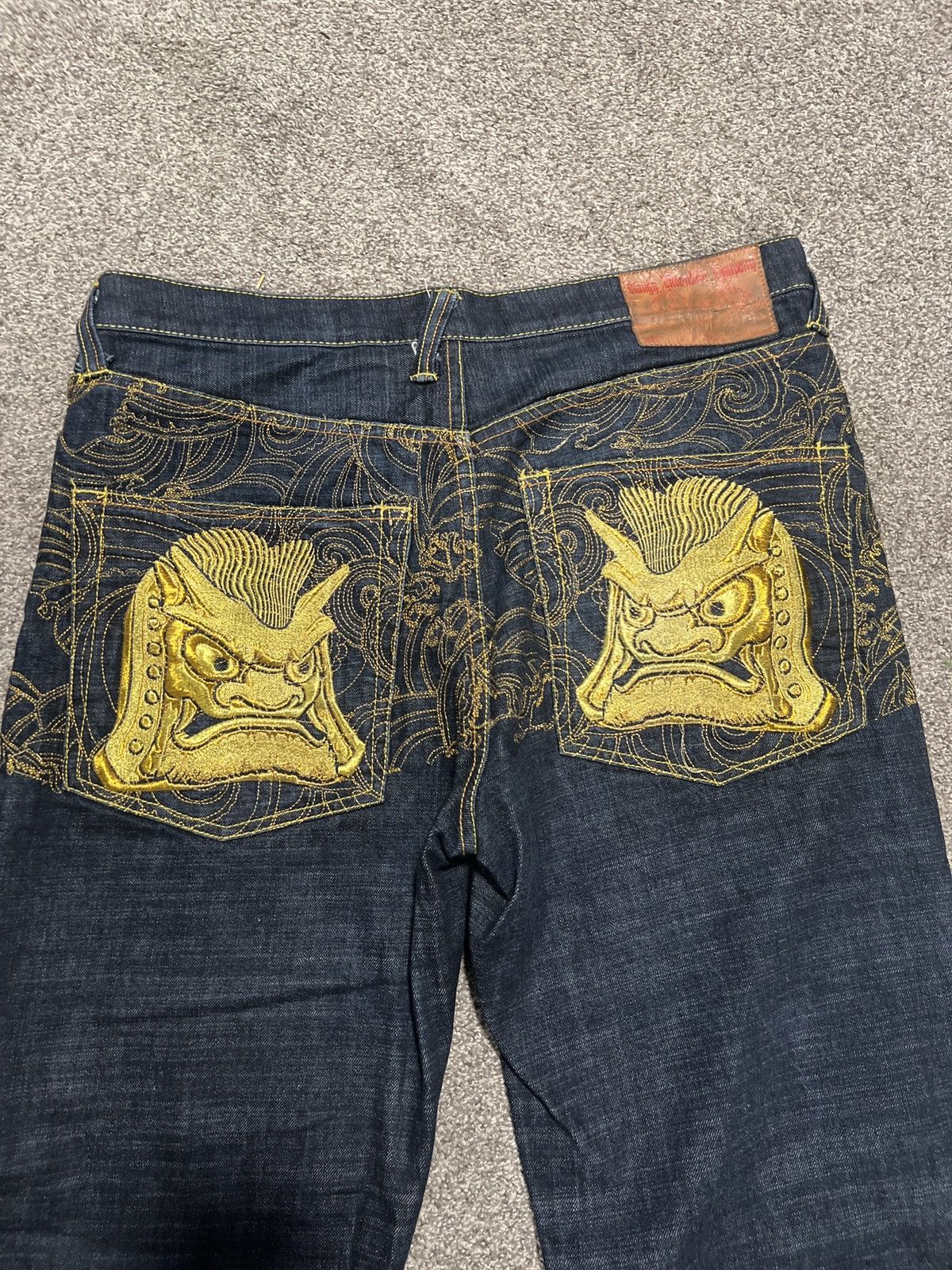Japanese Brand Rangy Mountain Company Embroidered Denim Jeans Size 34 Size US 34 / EU 50 - 3 Thumbnail