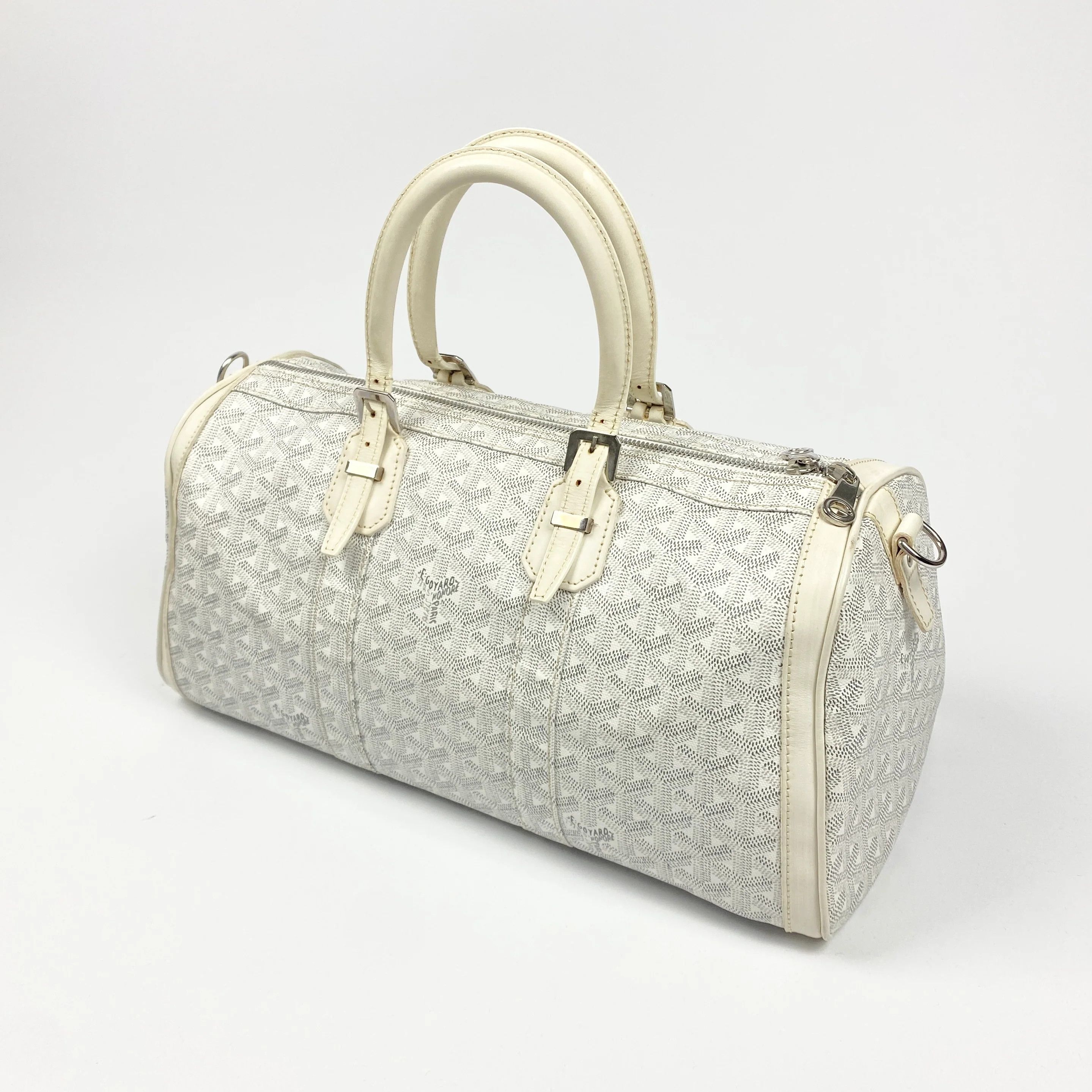 image of Goyard Bowling Bag in Beige White, Men's