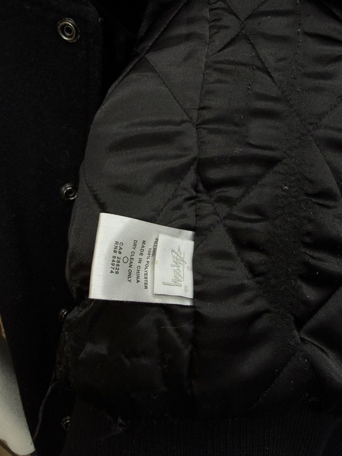 Stussy Stussy Varsity Wool Jacket Big Logo Black Size M Size US M / EU 48-50 / 2 - 14 Thumbnail