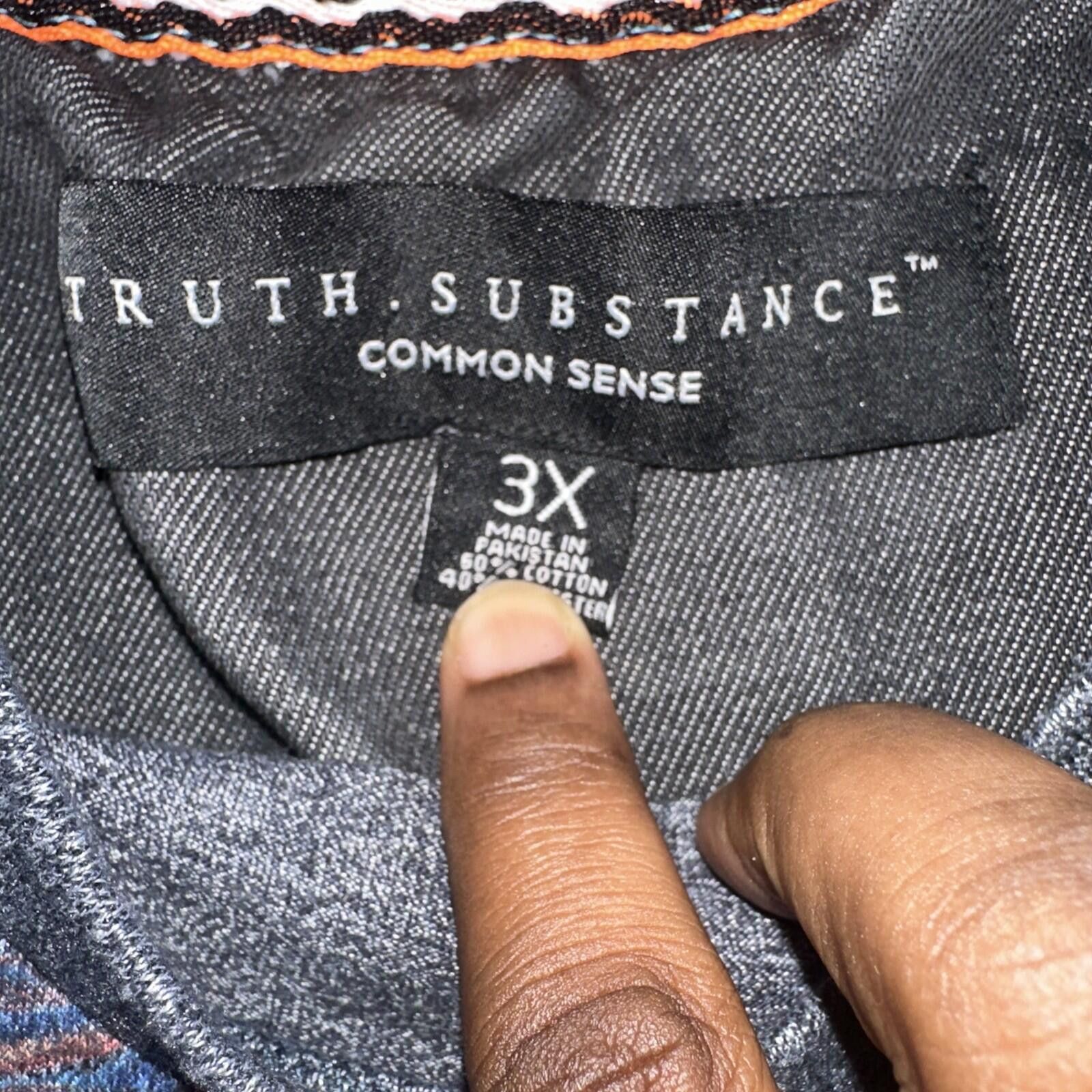 Other truth substance common sense Floral Print Gray T-Shirt 3X Size US XXL / EU 58 / 5 - 2 Thumbnail
