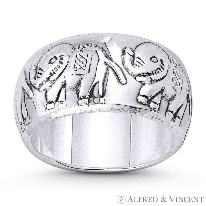 Other Elephant Herd Spirit Ring in .925 Sterling Silver Size 10 Size ONE SIZE - 1 Preview