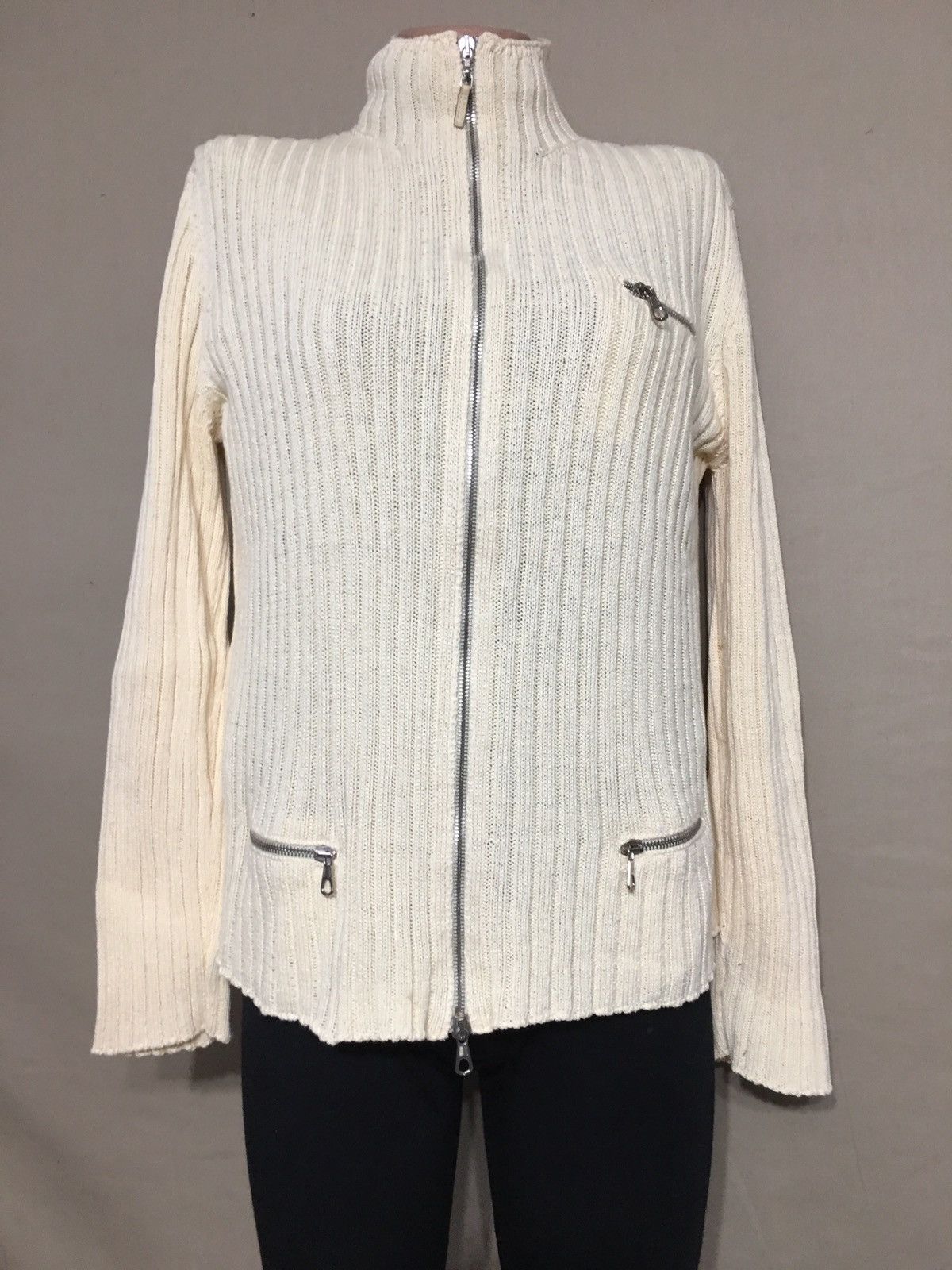 Brunello Cucinelli Brunello Cucinelli Beige Cotton Zip Cardigan US XL, EU L Size XL / US 12-14 / IT 48-50 - 1 Thumbnail