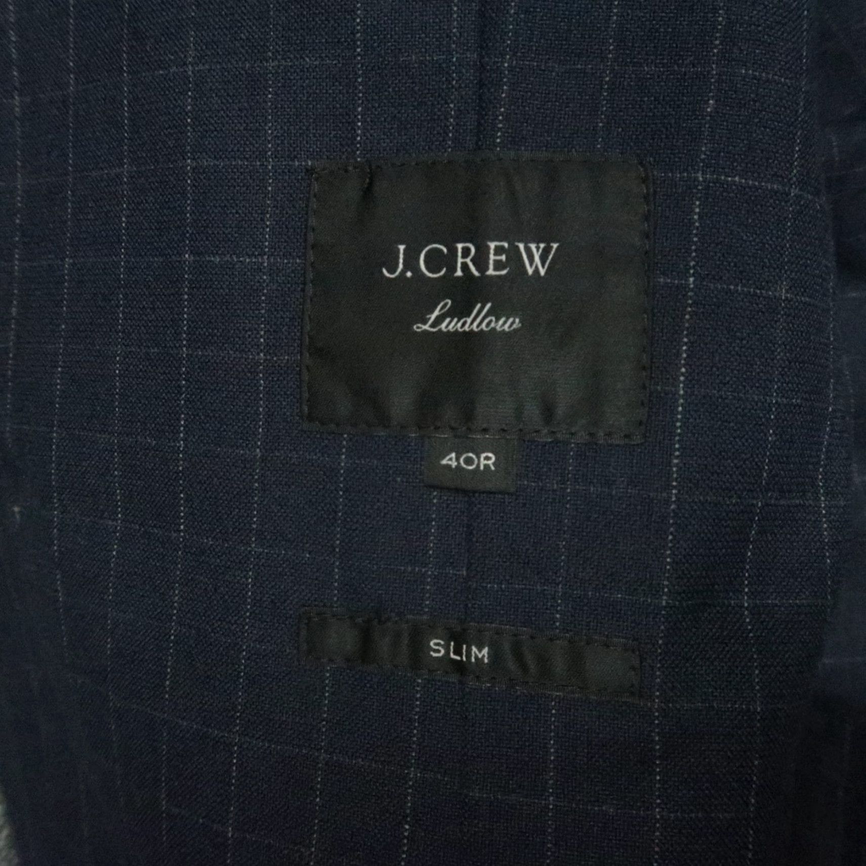 J.Crew VINTAGE J.CREW Blazer Mens Large 40R Check Wool Slim Fit Business Formal Casual Men Size 40R - 6 Thumbnail
