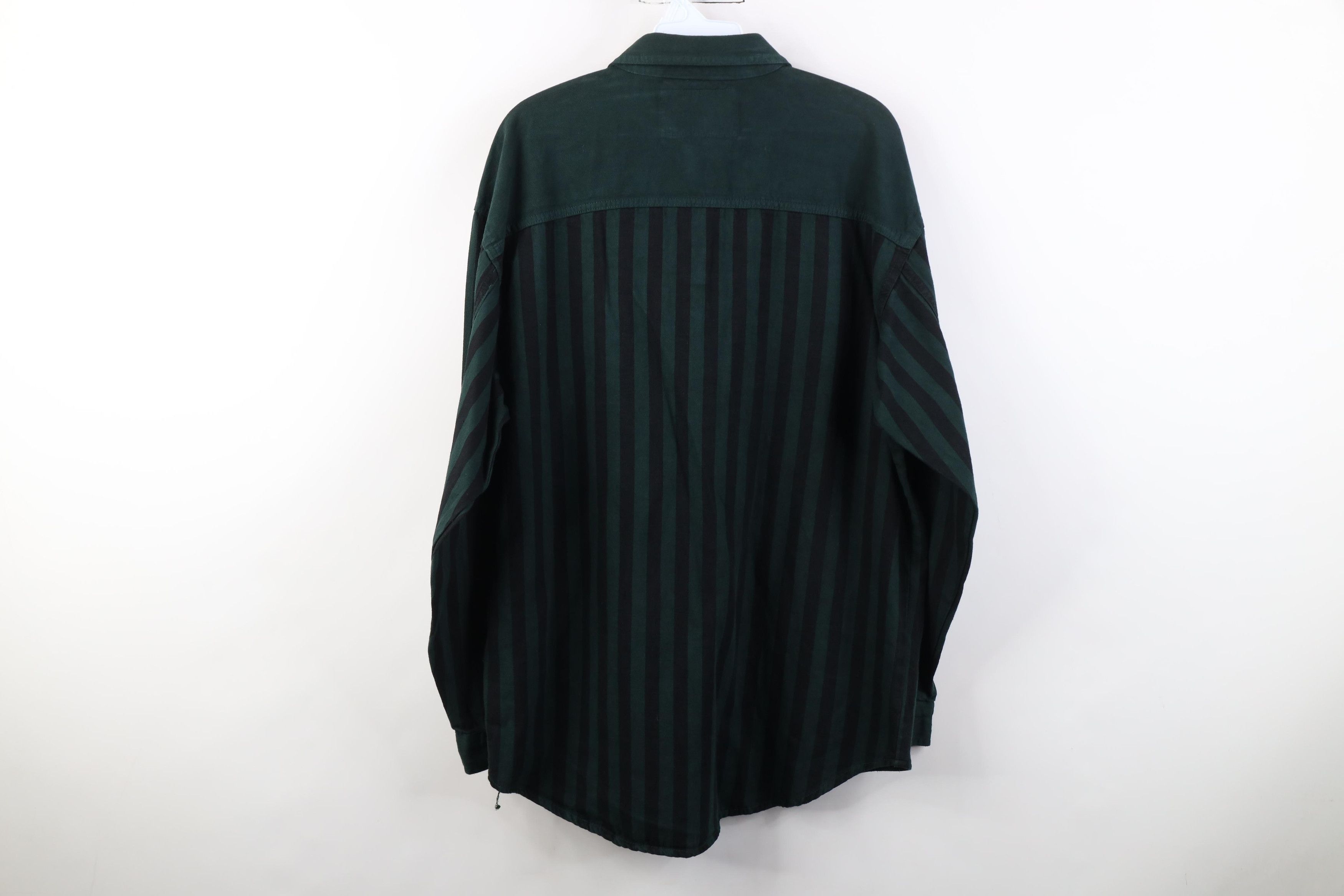 Vintage Deadstock Vintage 90s Streetwear Denim Button Shirt Green Size US M / EU 48-50 / 2 - 13 Thumbnail