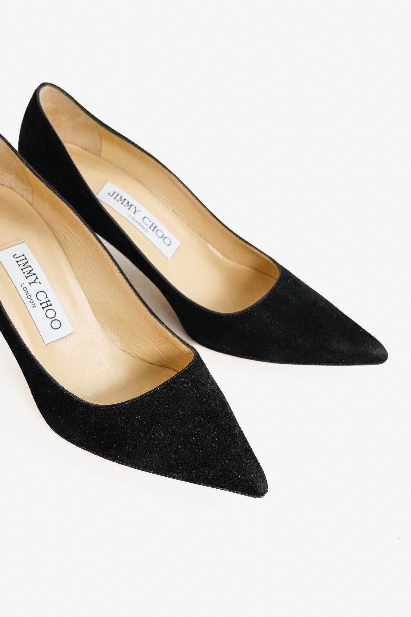 Jimmy Choo Jimmy Choo Aurora 60 Black Suede Pointed-Toe Heels Size US 4 / IT 34 - 6 Thumbnail
